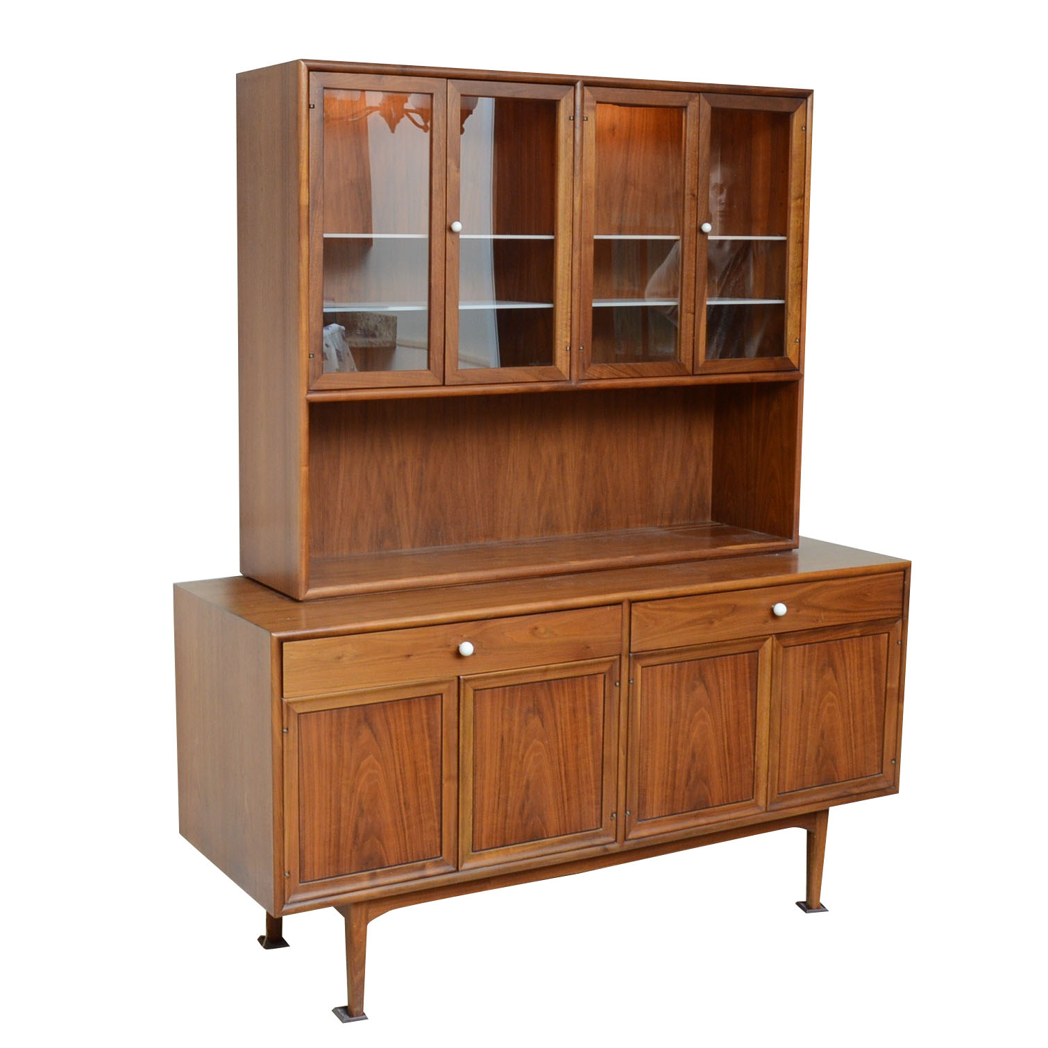 Mid-Century Modern Teak Wood China Cabinet