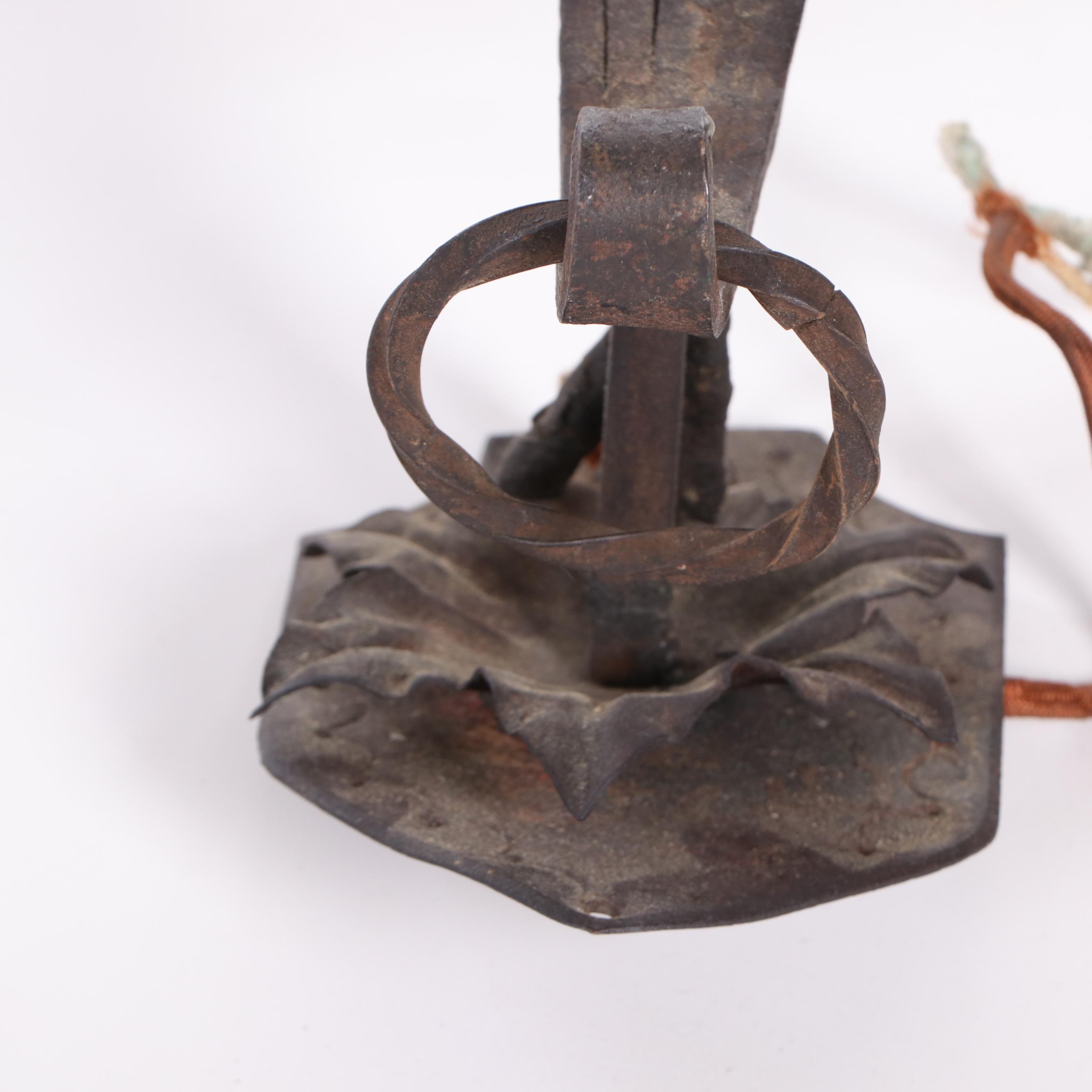 Cast Metal Floriform Wall Sconces