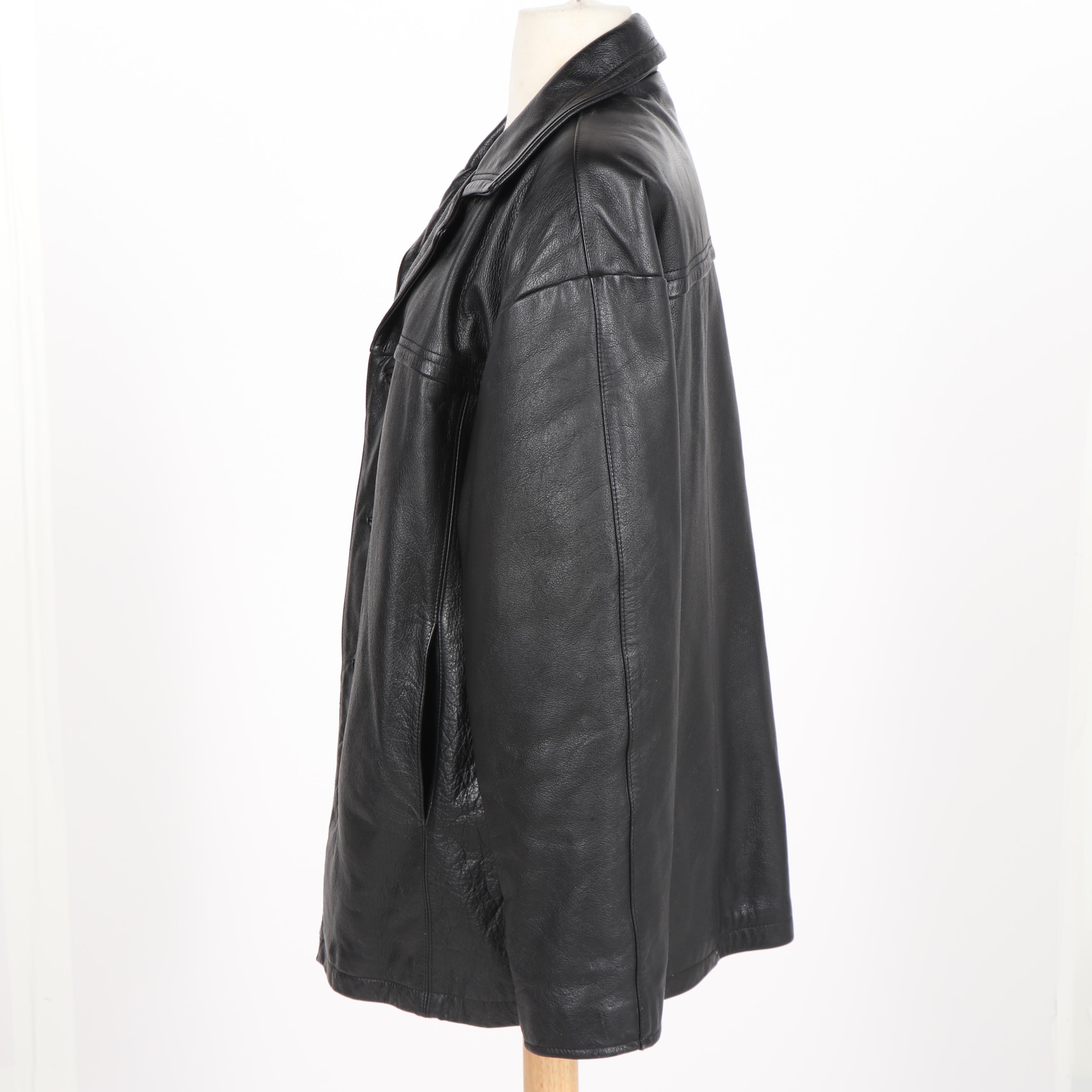 Men's Roundtree & Yorke and JNY Jones New York Black Leather Jackets