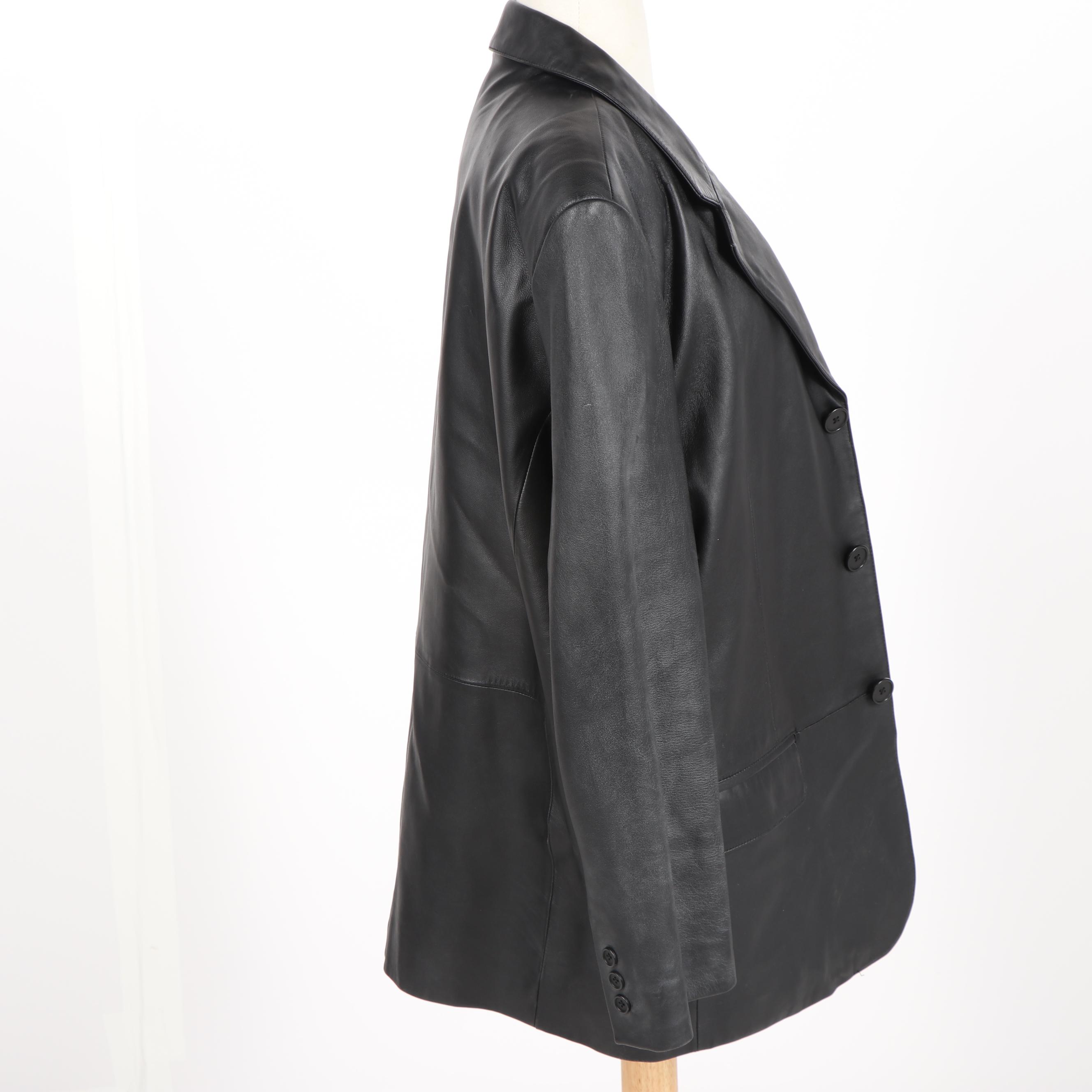 Men's Roundtree & Yorke and JNY Jones New York Black Leather Jackets