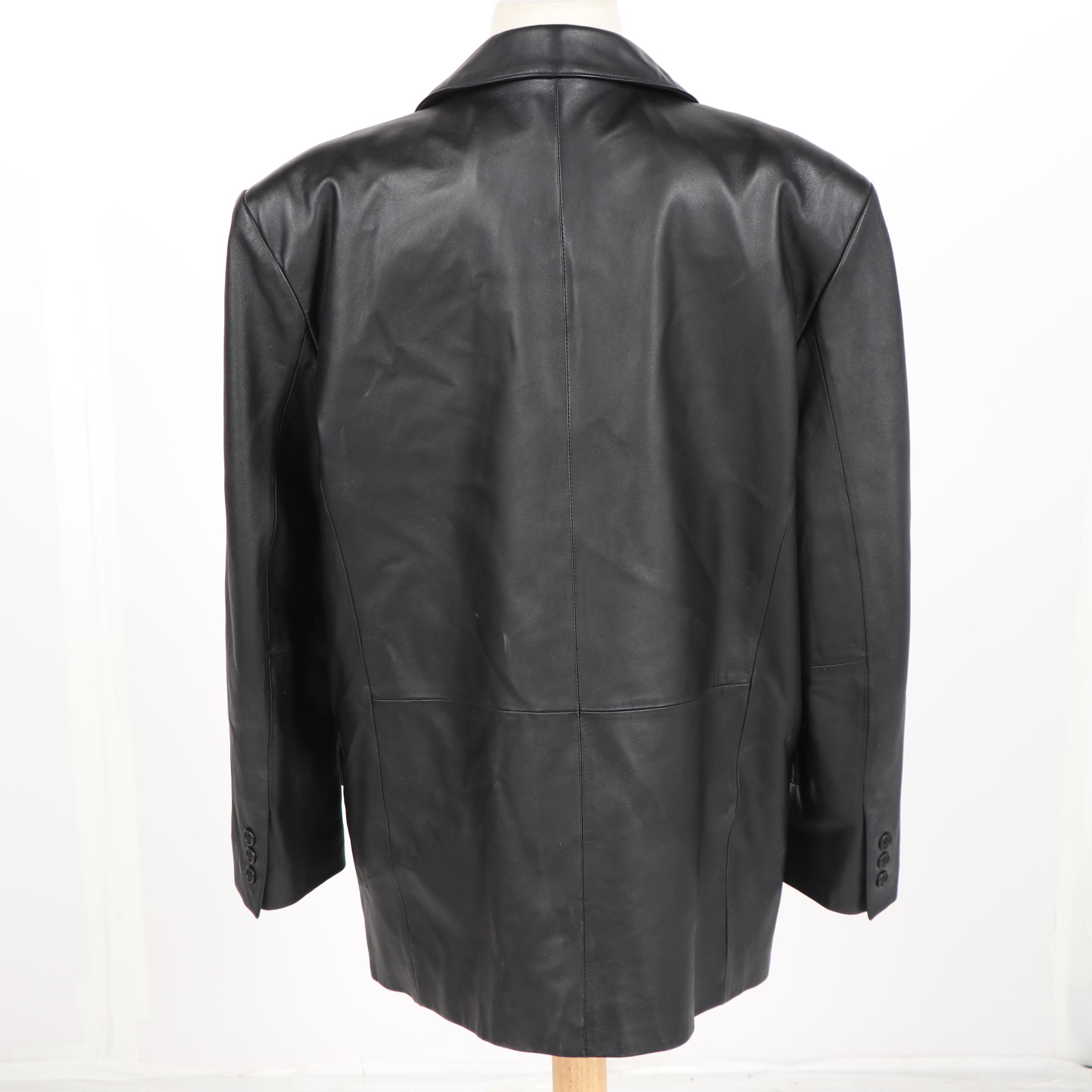 Men's Roundtree & Yorke and JNY Jones New York Black Leather Jackets