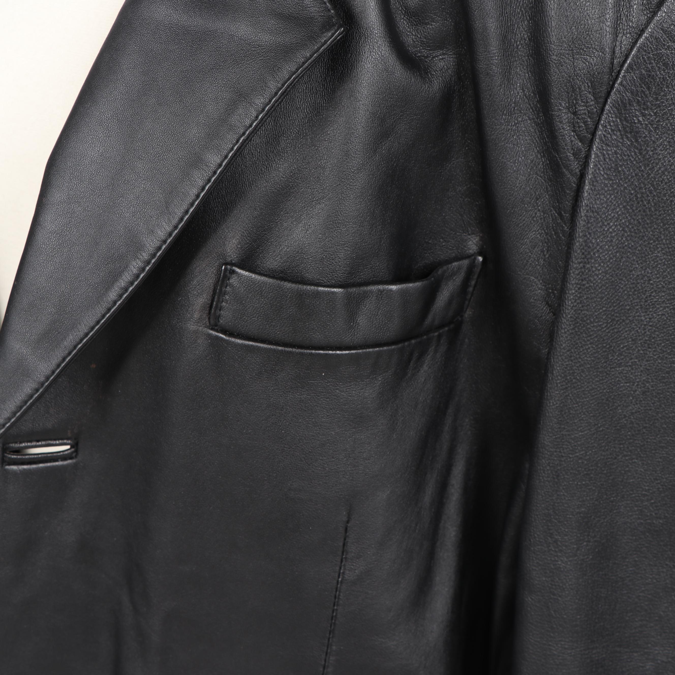 Men's Roundtree & Yorke and JNY Jones New York Black Leather Jackets