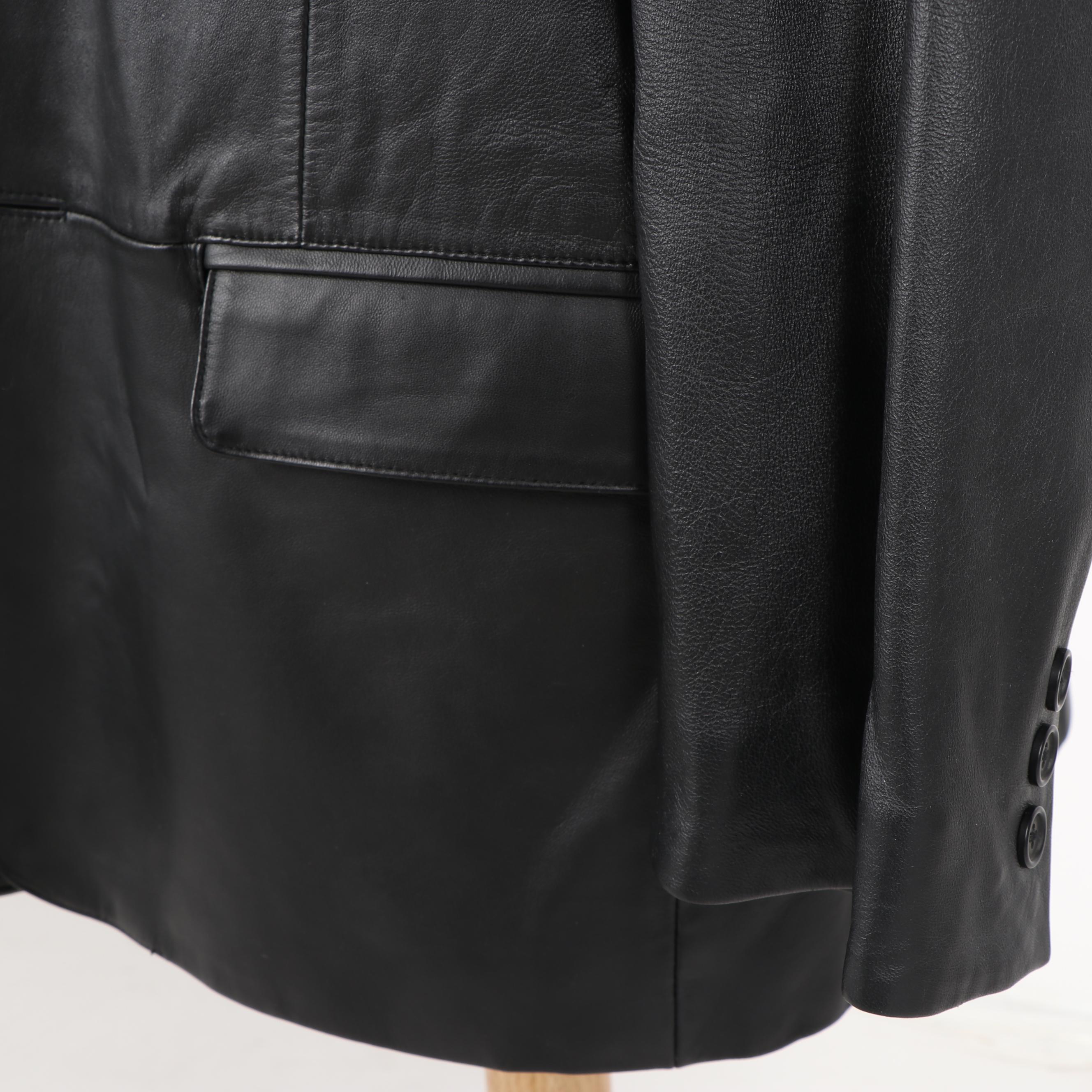 Men's Roundtree & Yorke and JNY Jones New York Black Leather Jackets