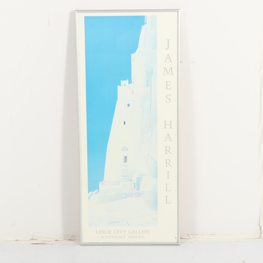 Offset Lithograph Poster after James Harrill "Monastery By The Aegean"