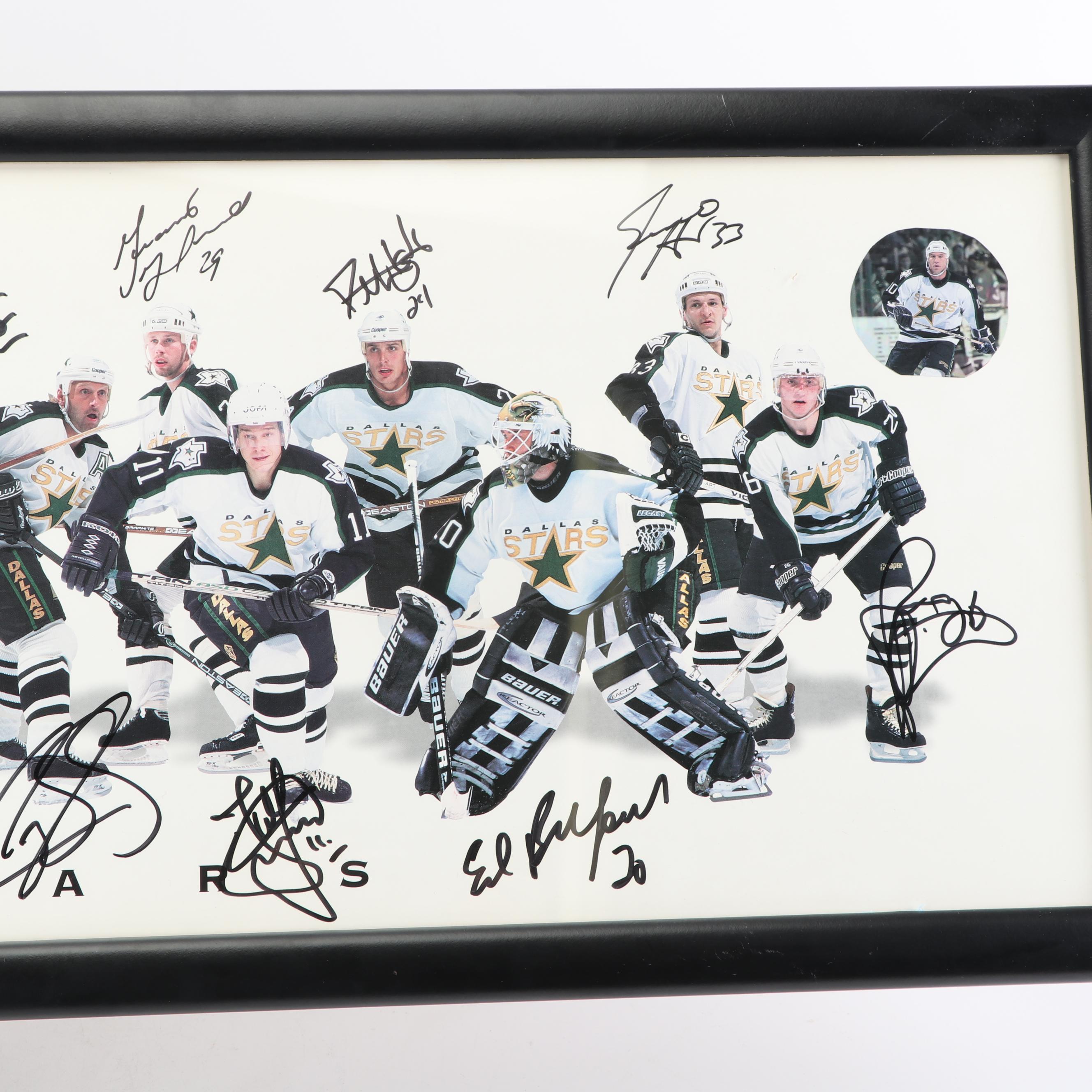 Autographed Dallas Stars 1997-1998 Team Photo including Ed Belfour