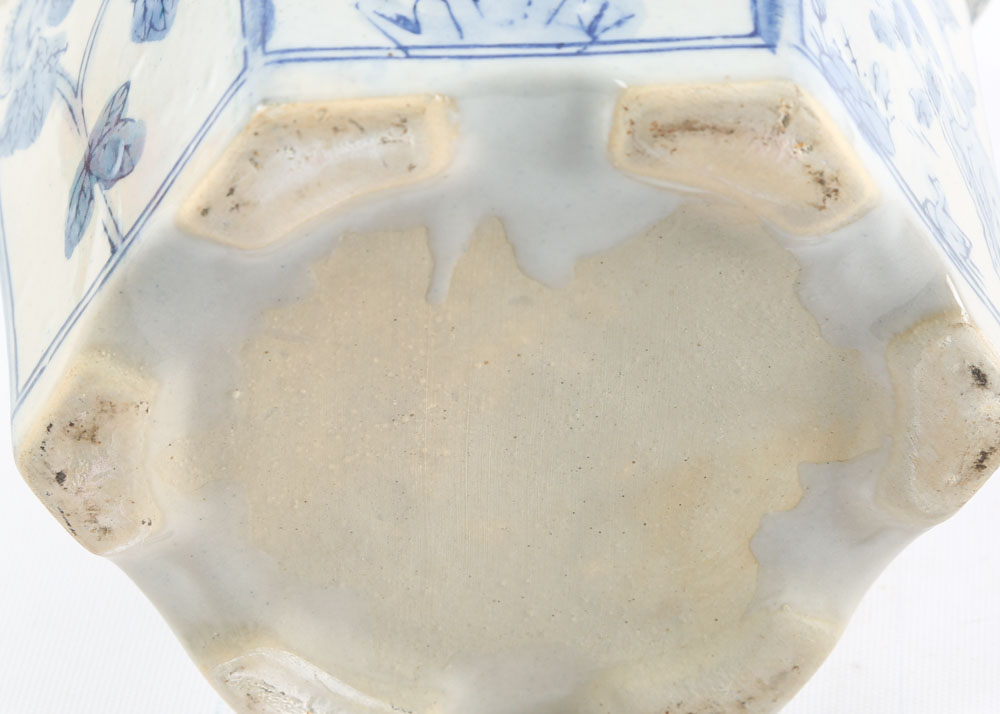 Blue and White Asian Inspired Canister