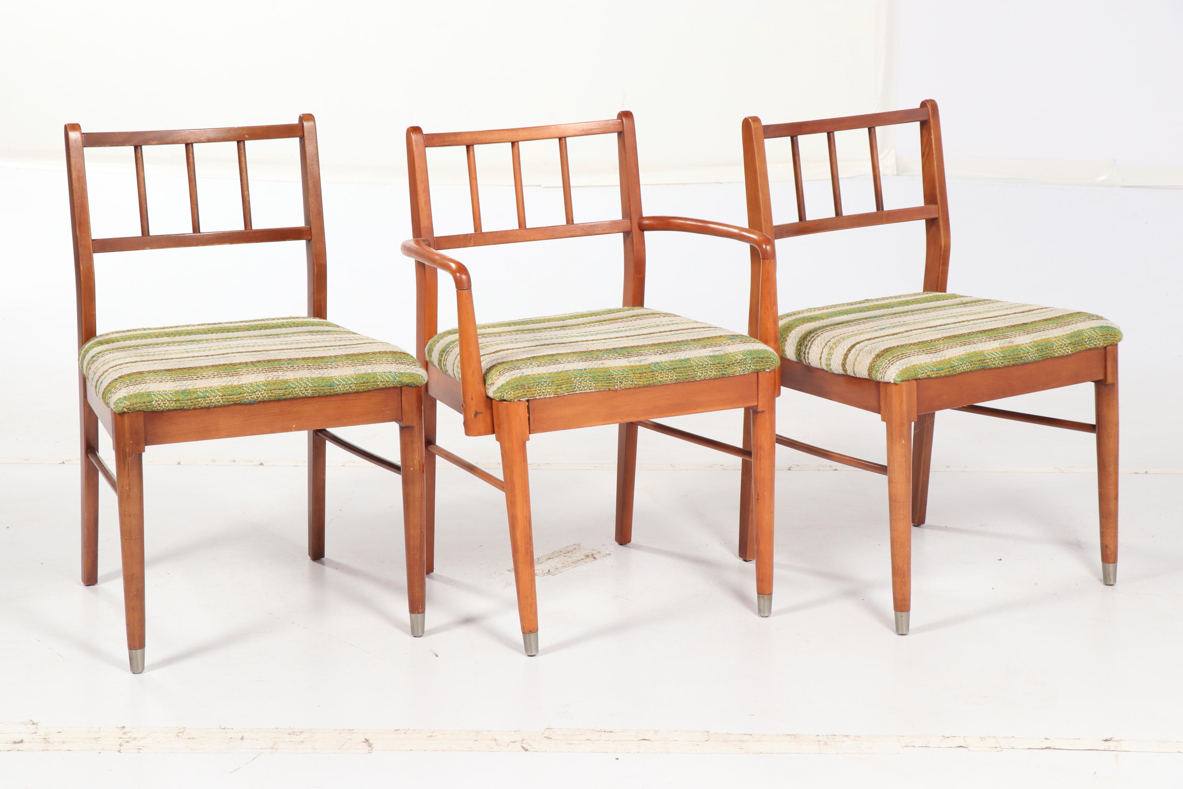 Mid Century Modern Dining Table and Chairs by Broyhill and Jasper Chair, 20th C.