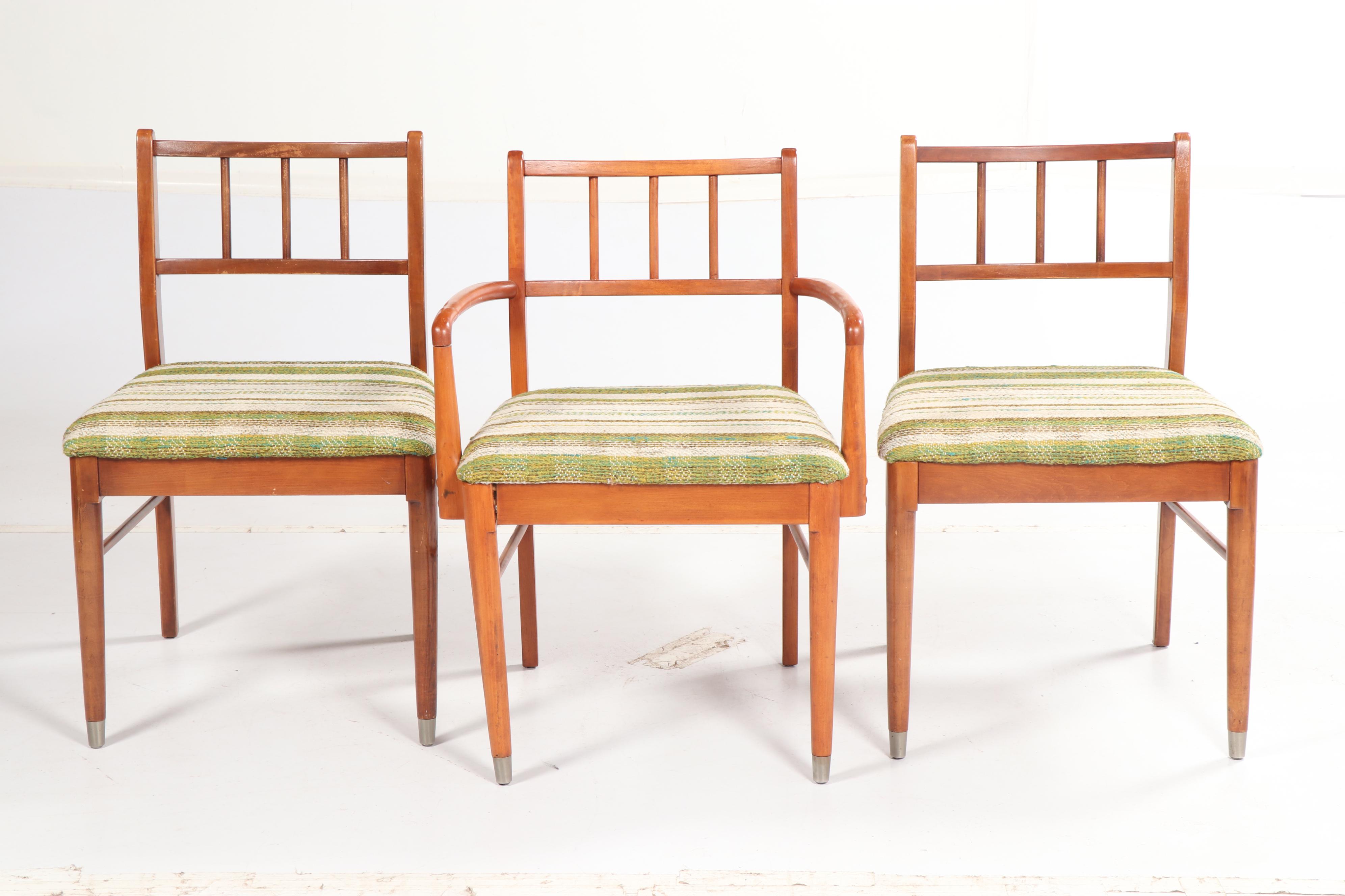 Mid Century Modern Dining Table and Chairs by Broyhill and Jasper Chair, 20th C.