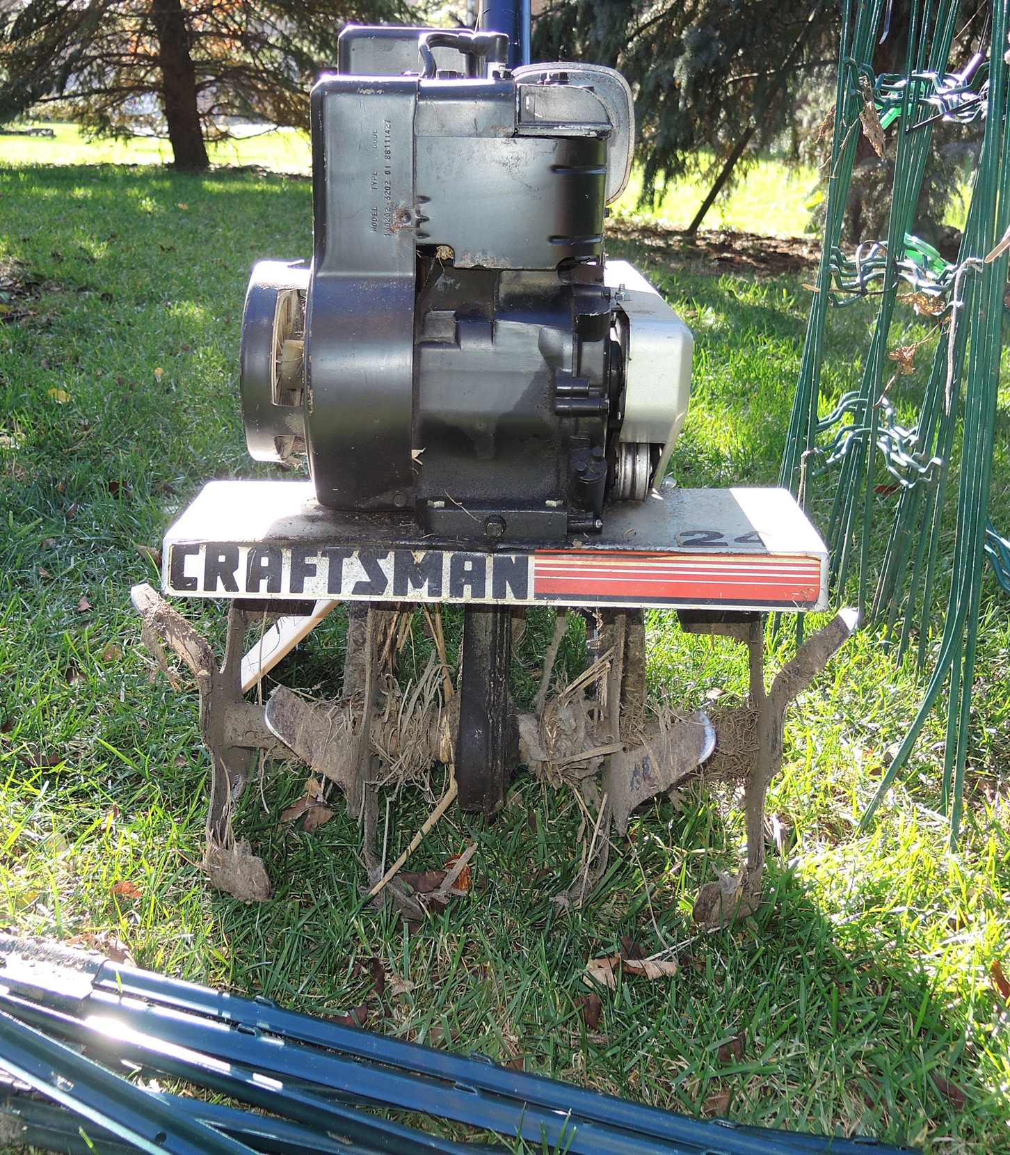 Sears Craftsman 5 HP Tiller and Gardening Supplies