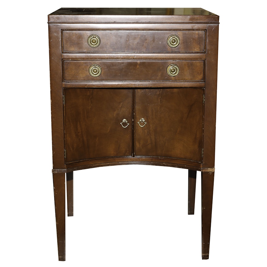 Federal Style Mahogany Veneer Bedside Stand by Old Colony, 20th Century