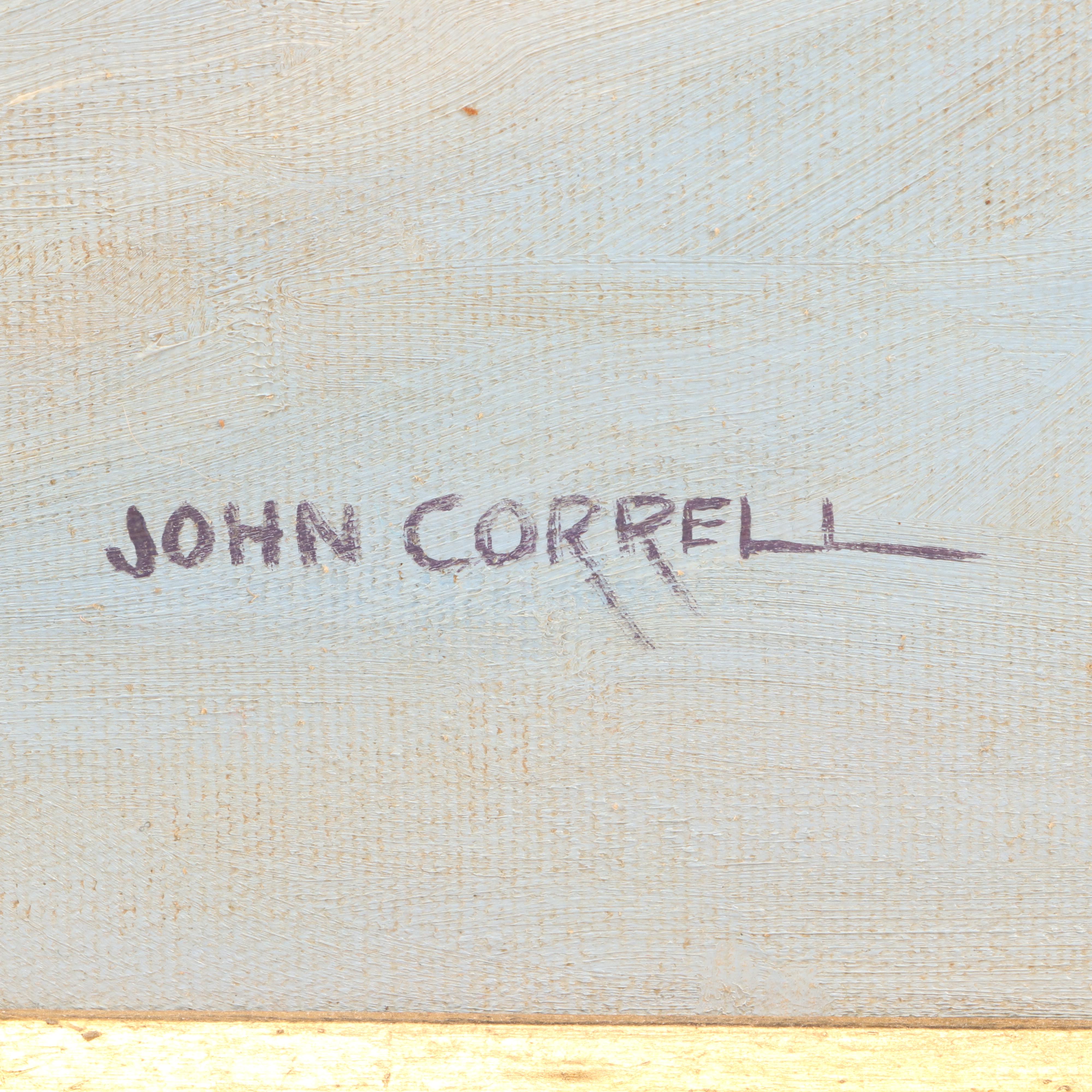 John Correll Oil Painting of Winter Landscape