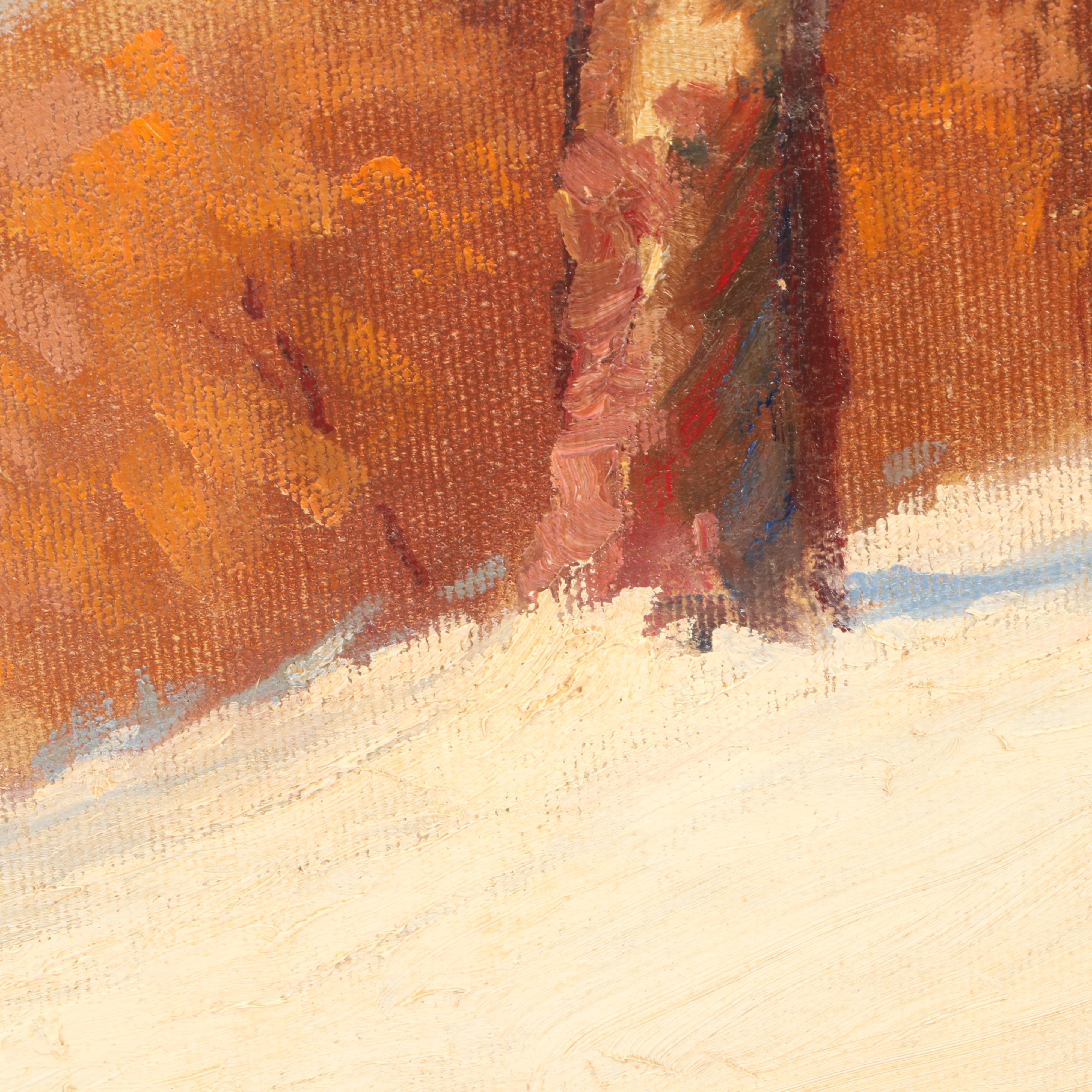 John Correll Oil Painting of Winter Landscape