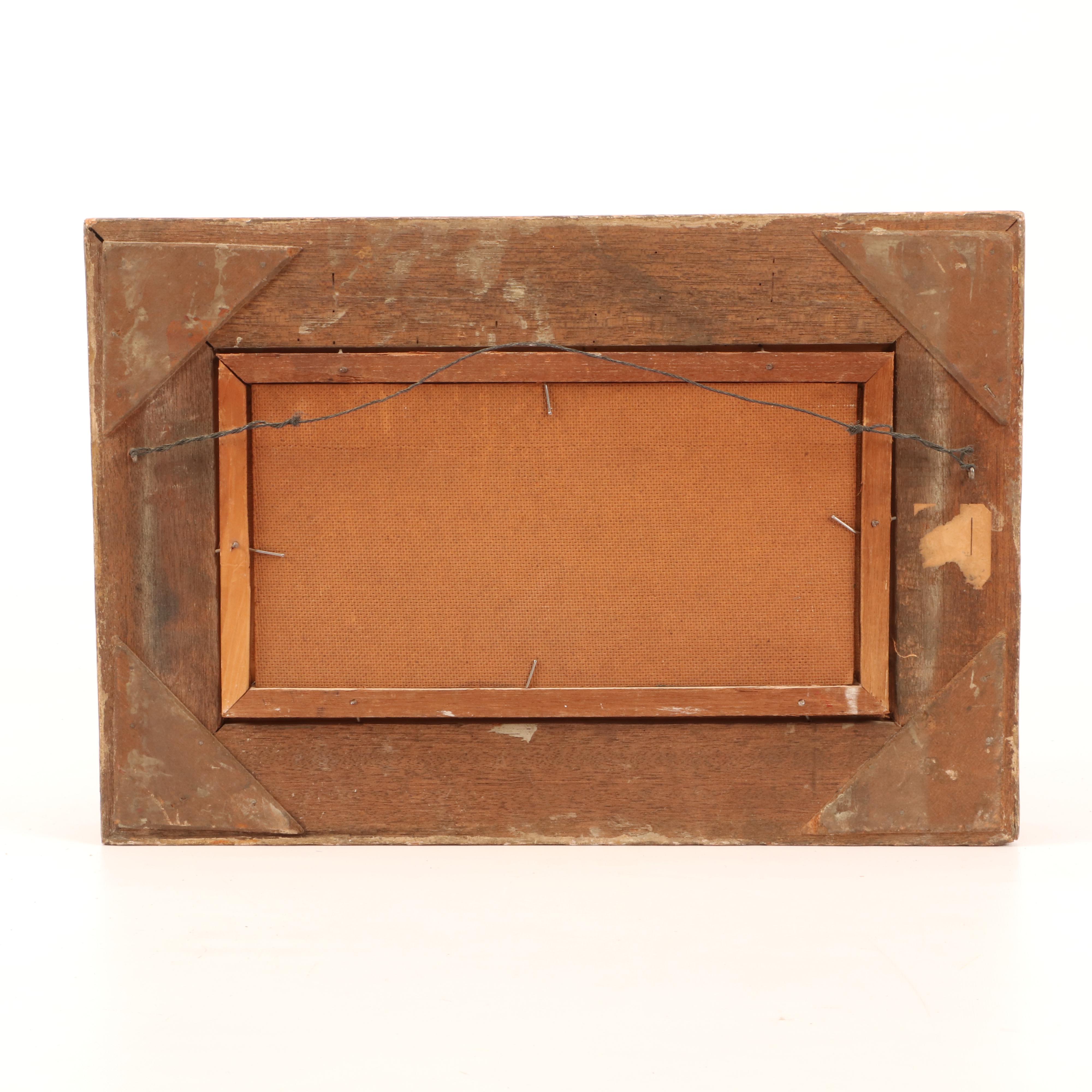 F. Laude Oil Painting of Victorian Beach Scene