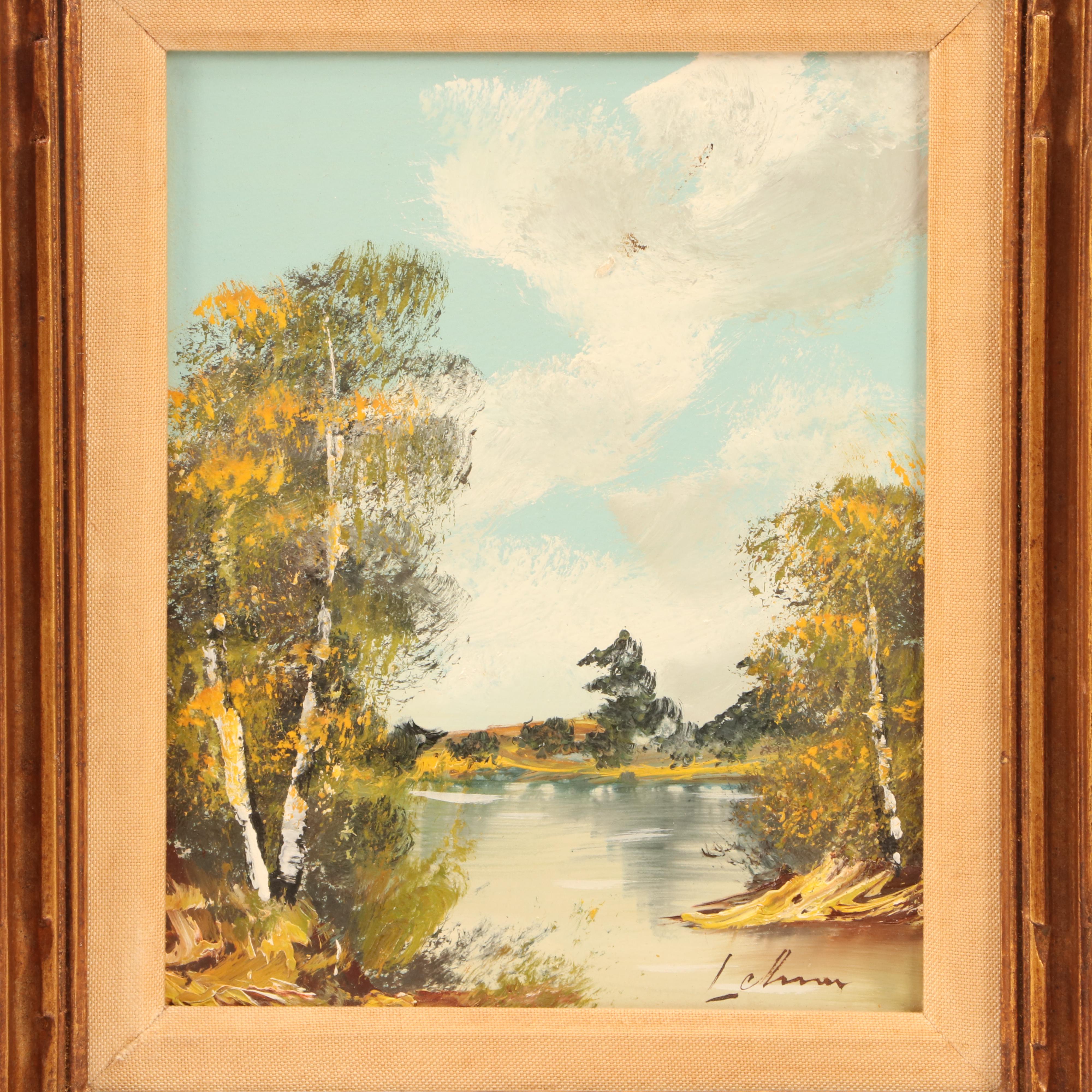 Josef Lehner Oil Painting "Lake Scene"