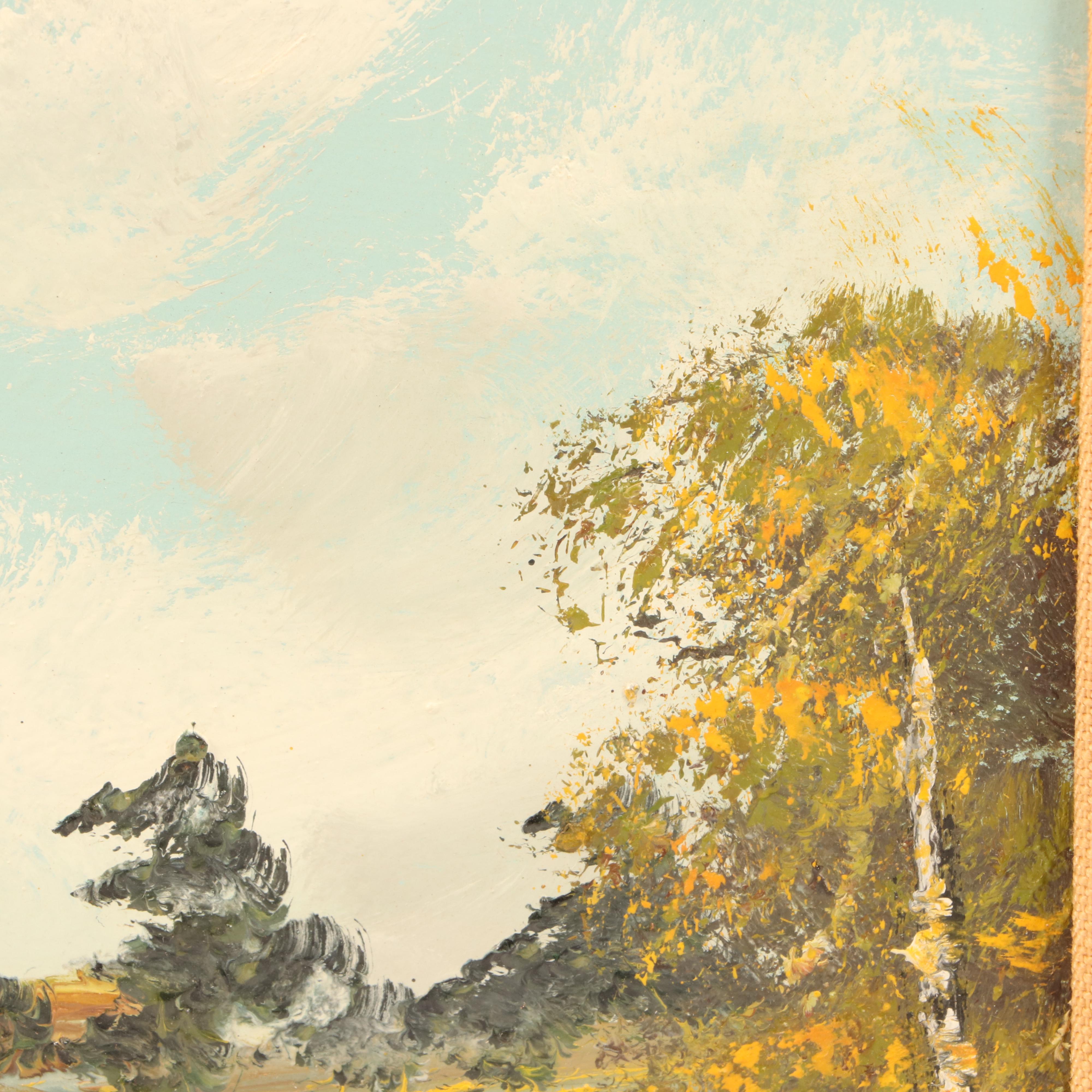 Josef Lehner Oil Painting "Lake Scene"