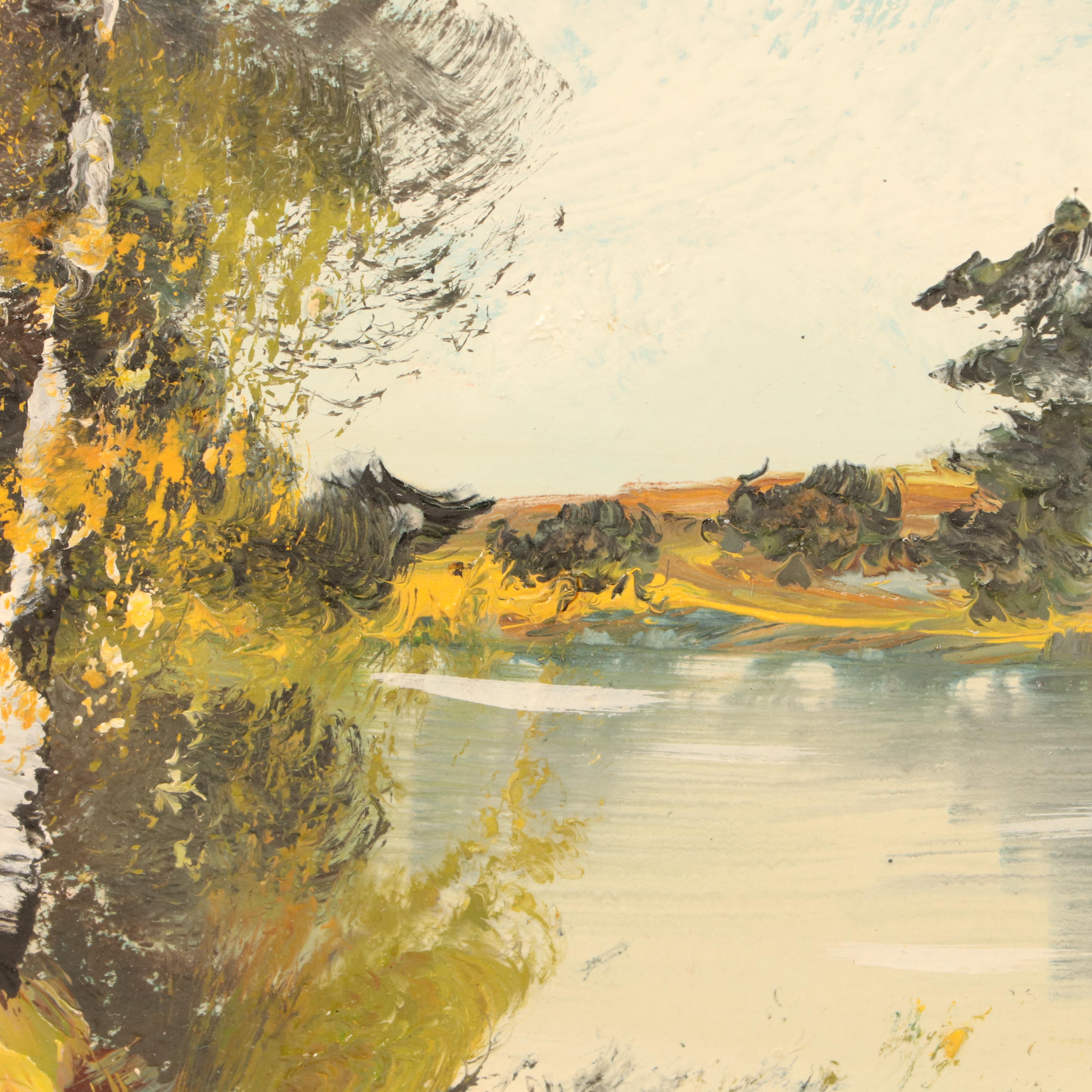 Josef Lehner Oil Painting "Lake Scene"