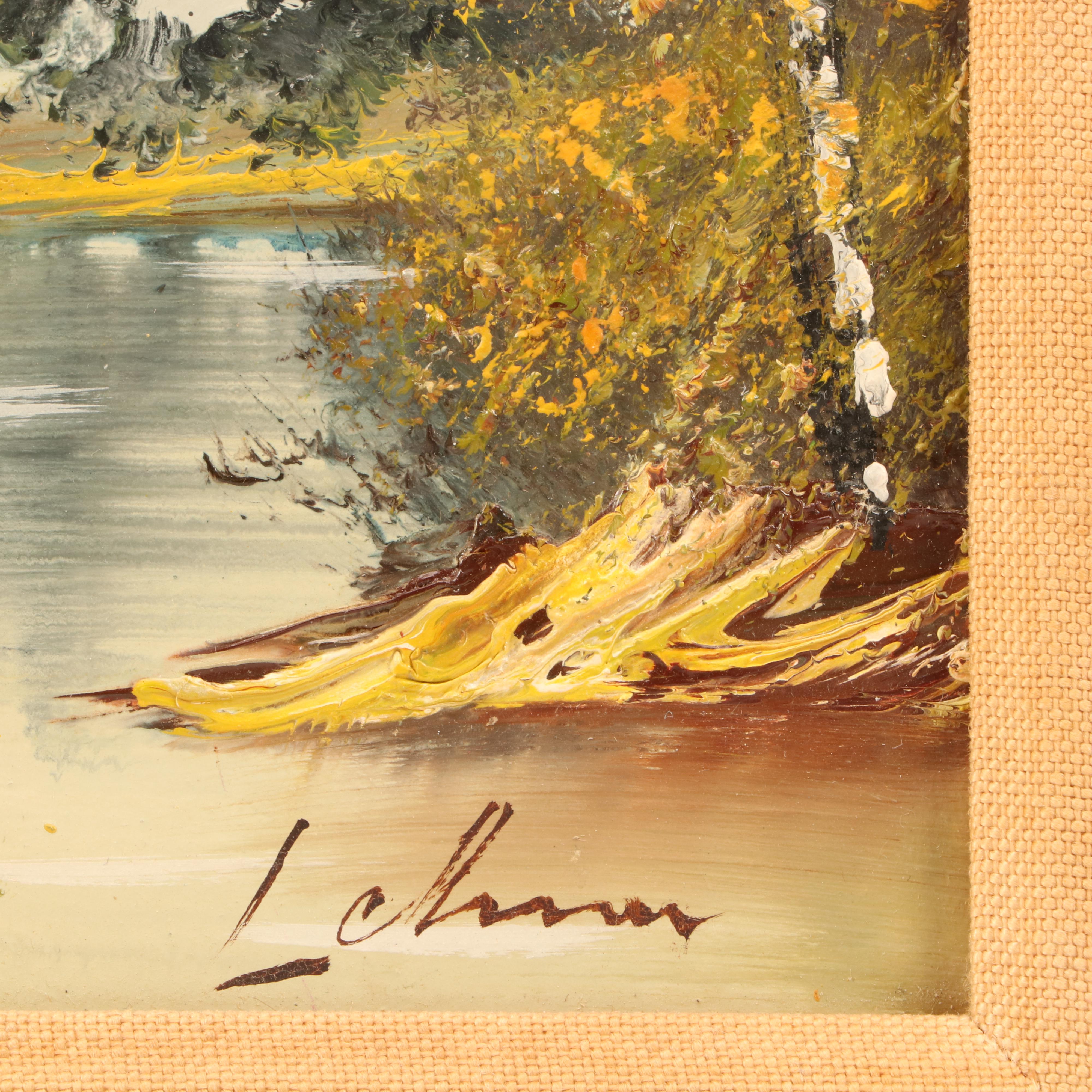 Josef Lehner Oil Painting "Lake Scene"