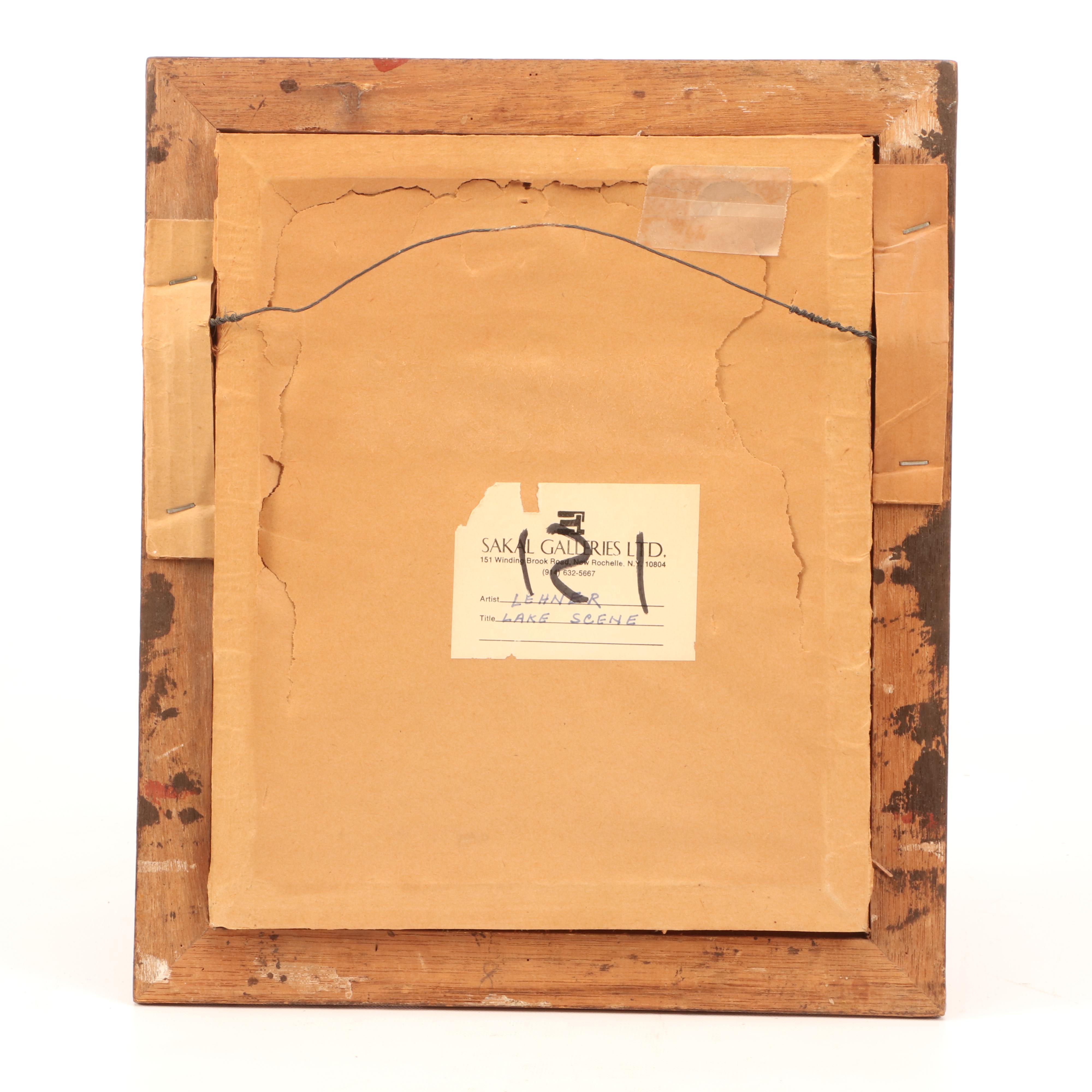 Josef Lehner Oil Painting "Lake Scene"