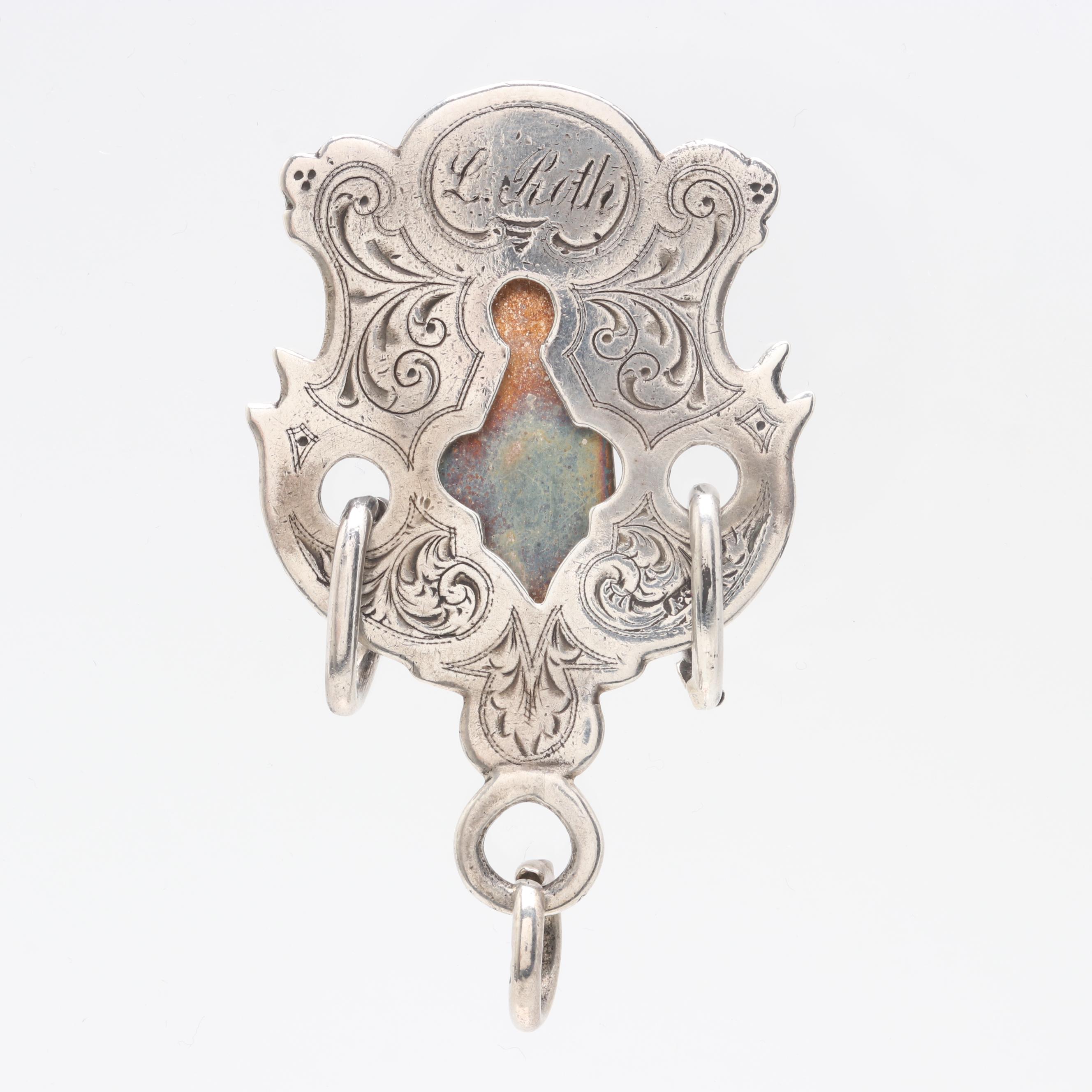 Circa 1900 Sterling Silver Chatelaine Hook