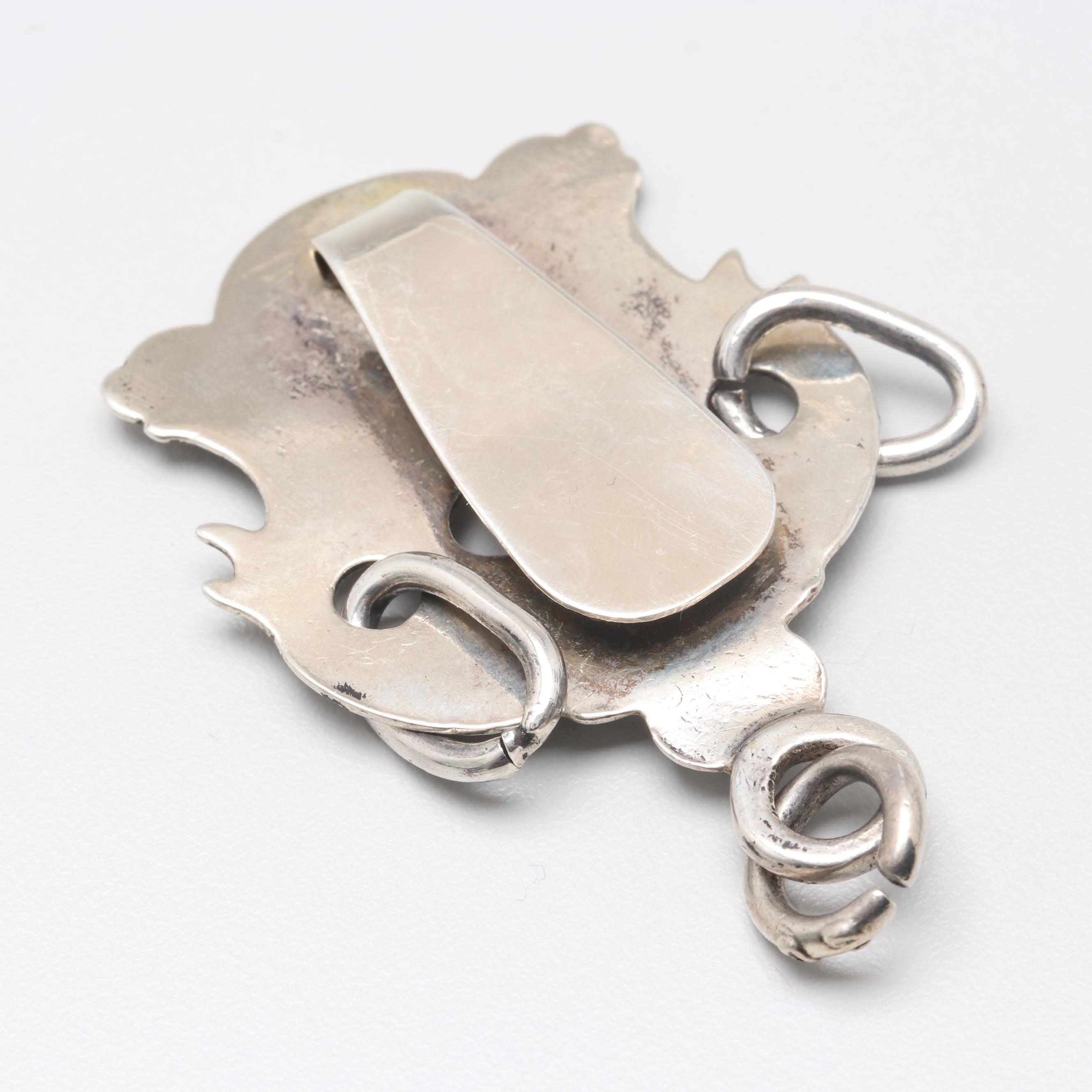 Circa 1900 Sterling Silver Chatelaine Hook