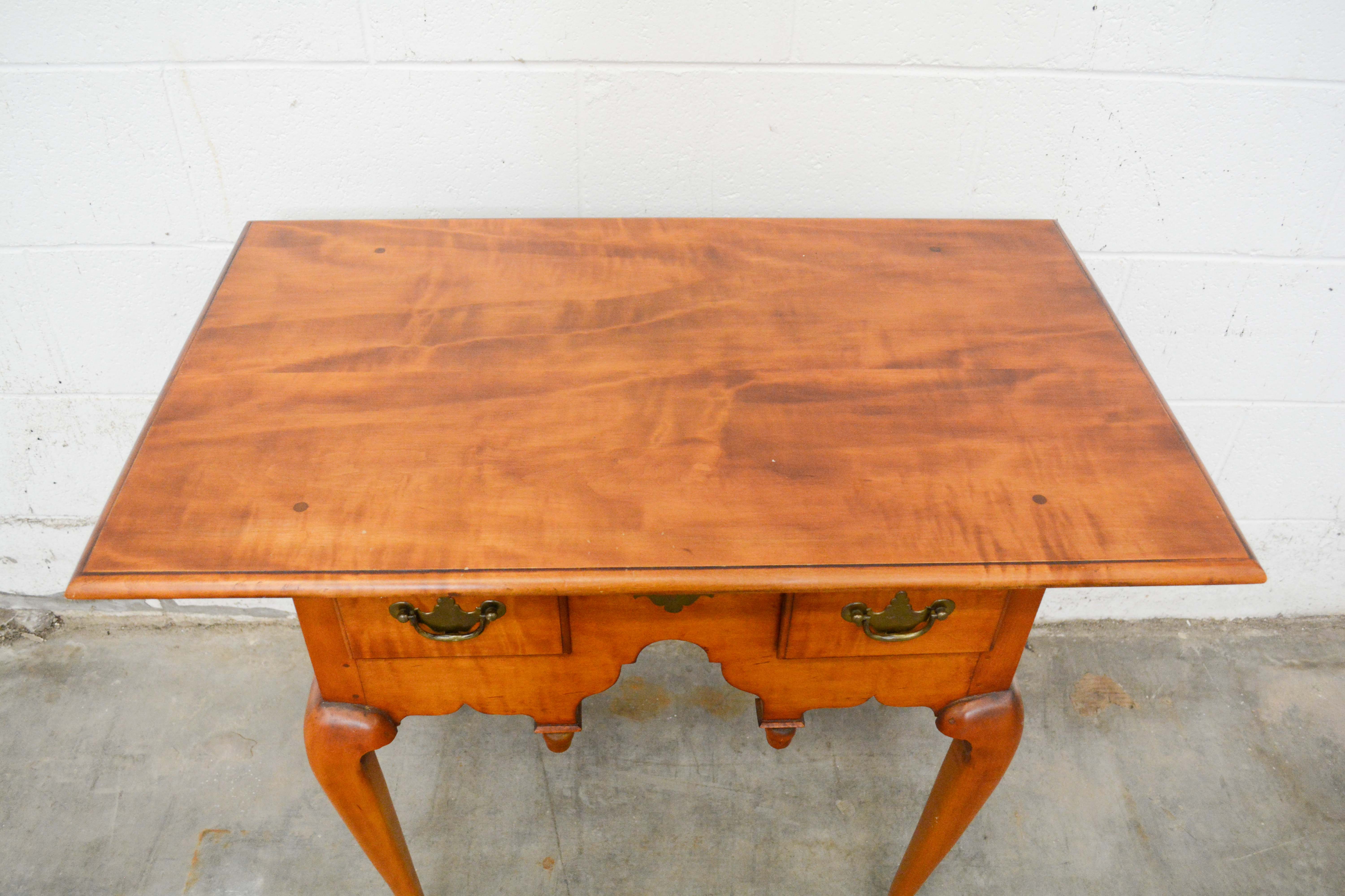 Queen Anne Style Maple Lowboy by Eldred Wheeler, 20th Century