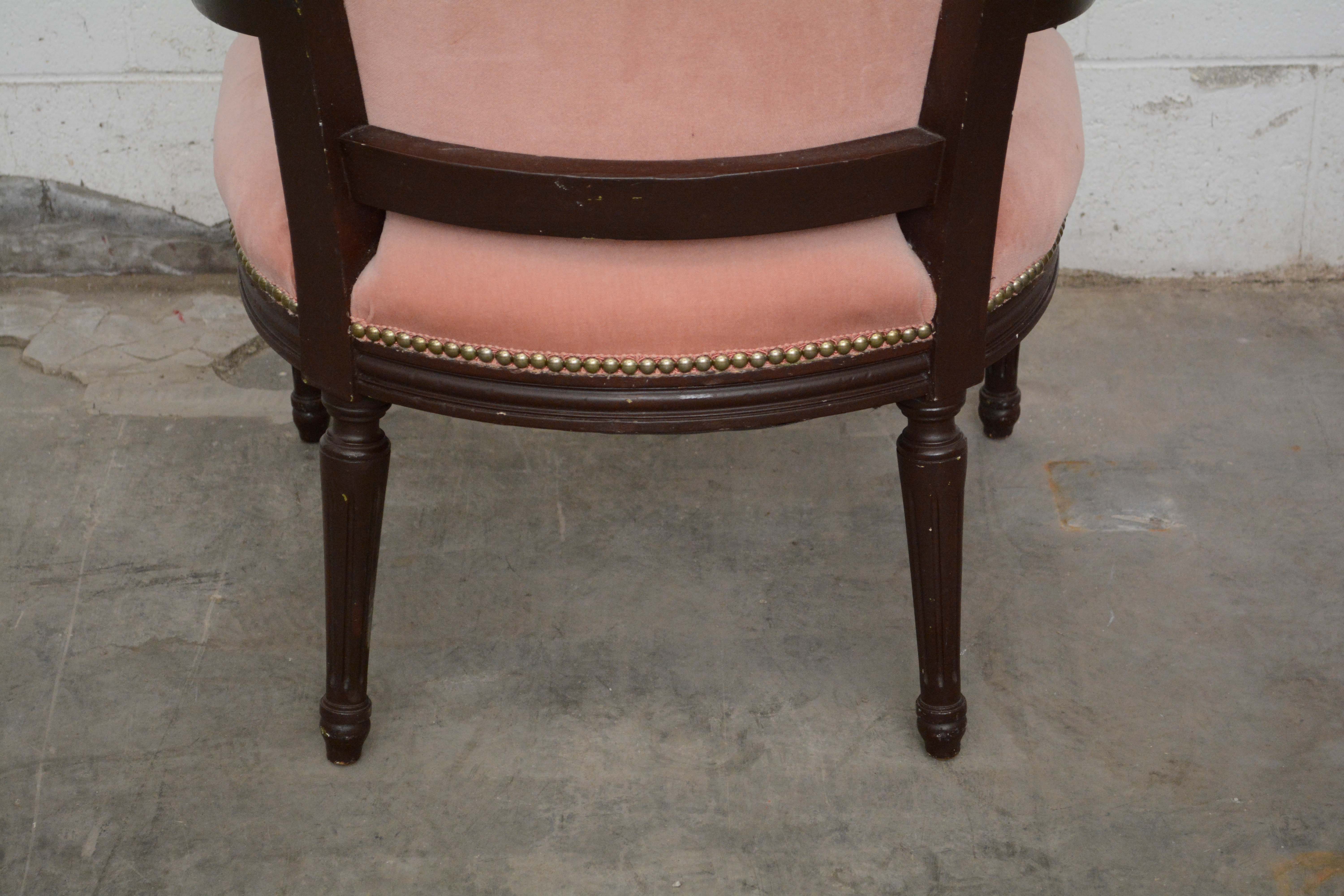 Pair of Louis XVI Style Painted Wooden Fauteuils, 20th Century