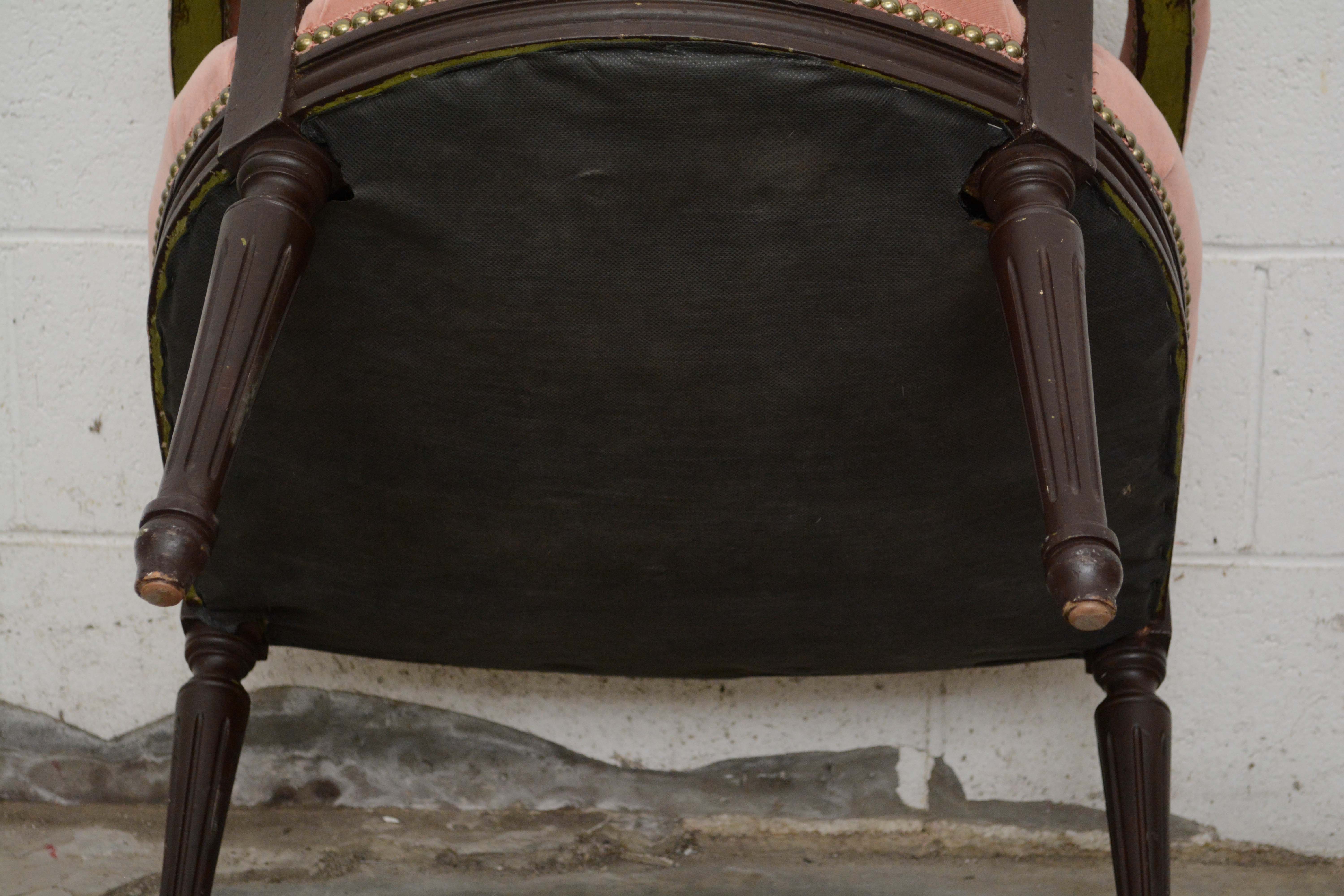 Pair of Louis XVI Style Painted Wooden Fauteuils, 20th Century