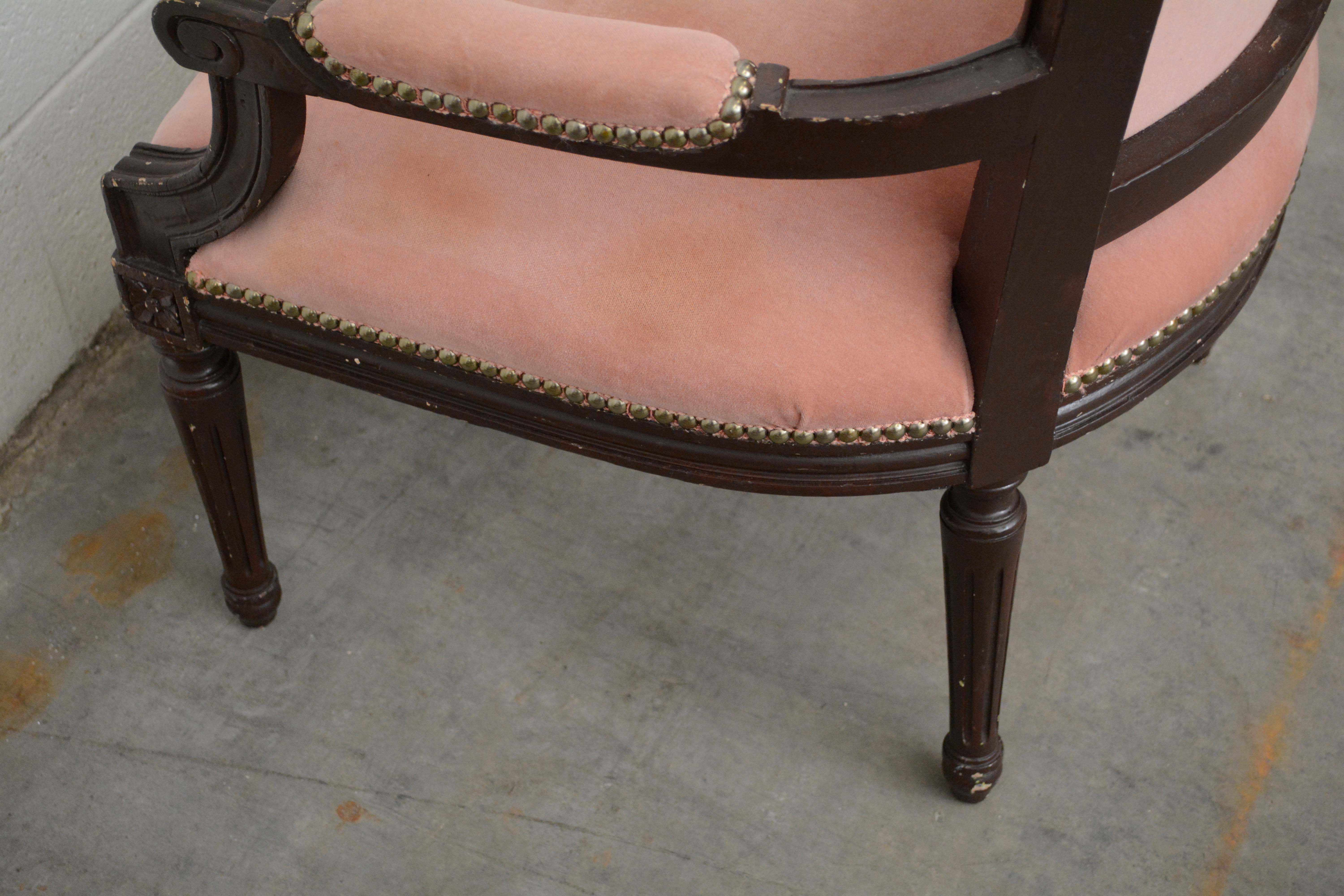 Pair of Louis XVI Style Painted Wooden Fauteuils, 20th Century