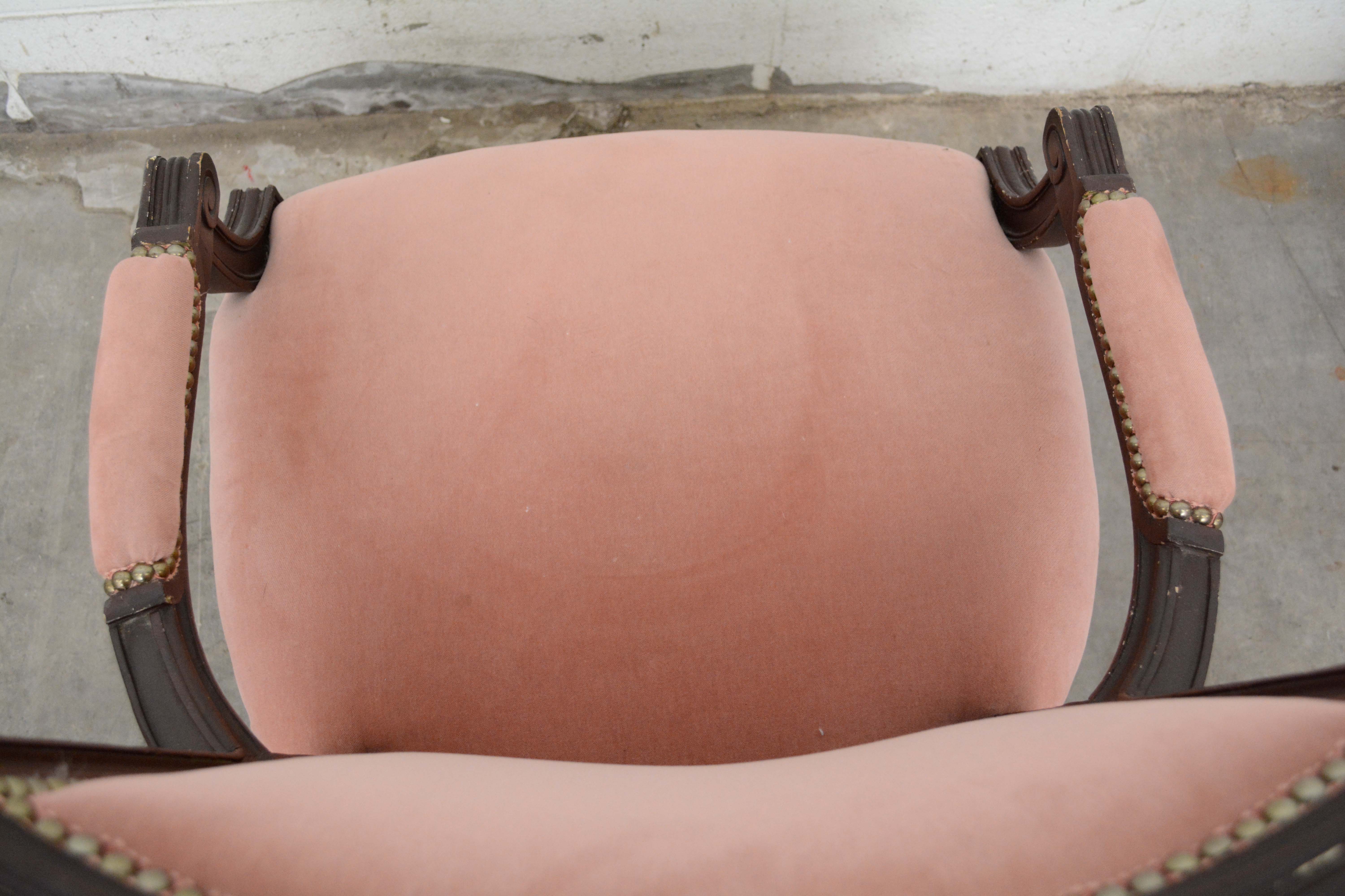 Pair of Louis XVI Style Painted Wooden Fauteuils, 20th Century