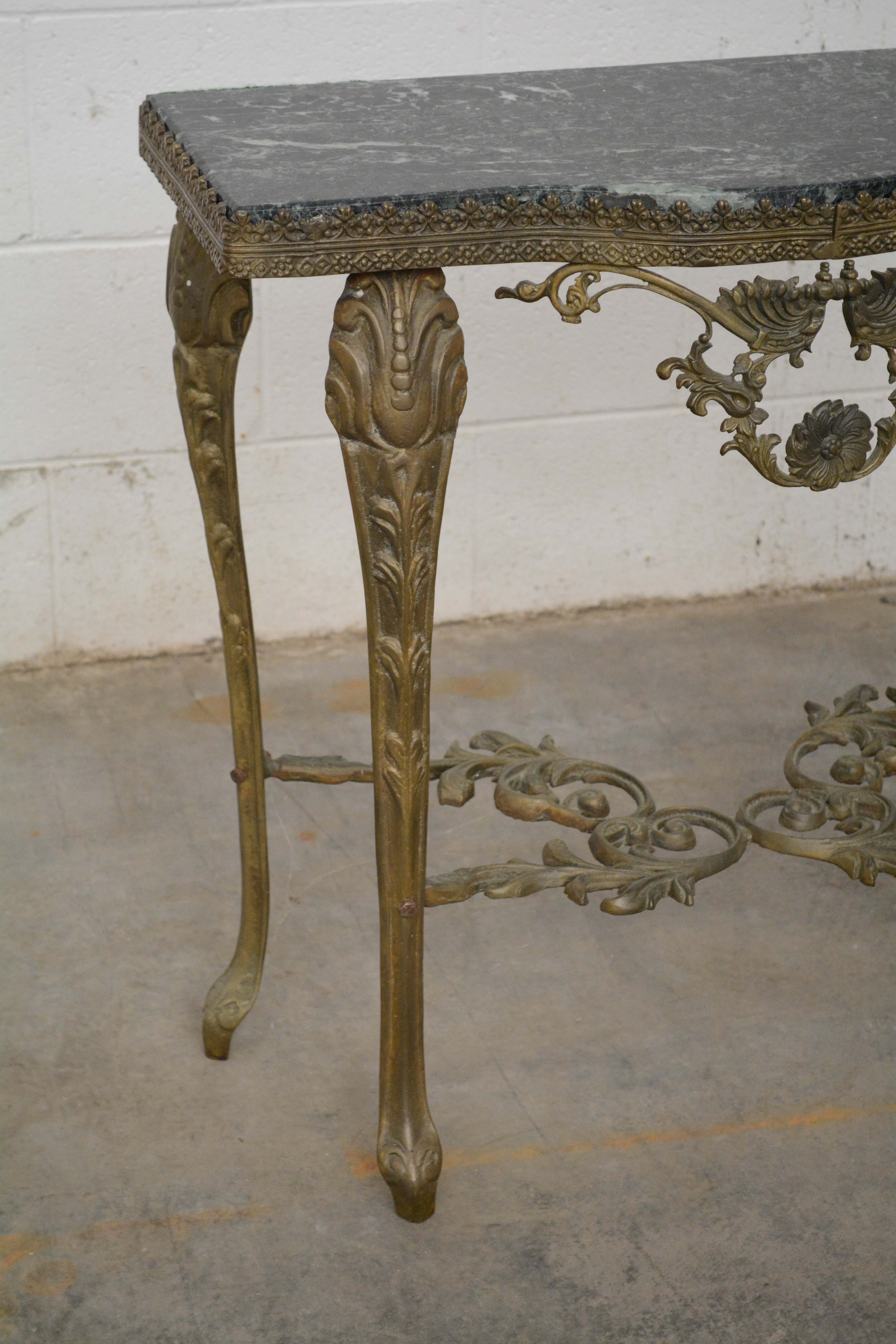 Neoclassical Style Metal Console Table, c. 1920