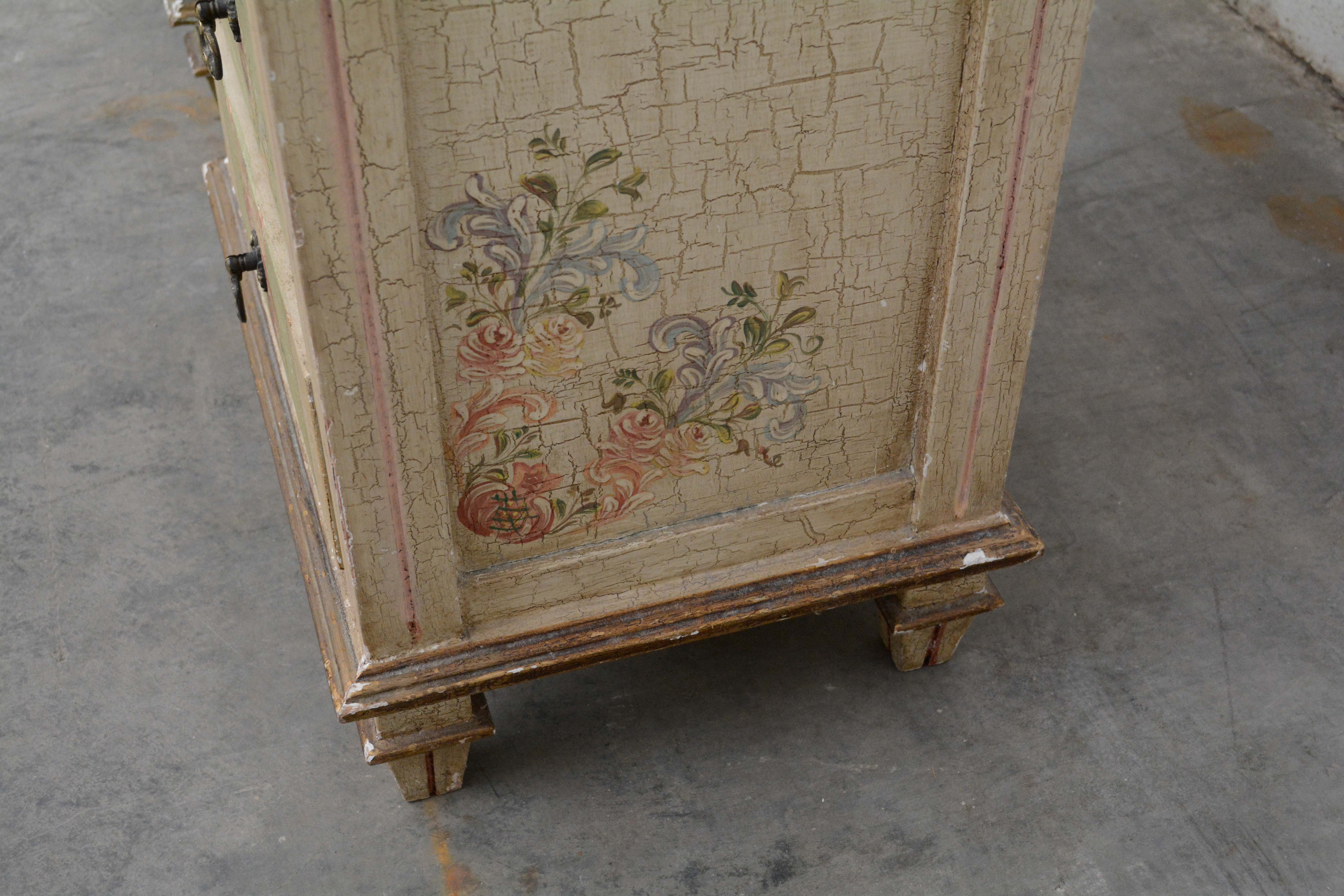 Two French Provincial Style Paint-Decorated Chests of Drawers, 20th Century