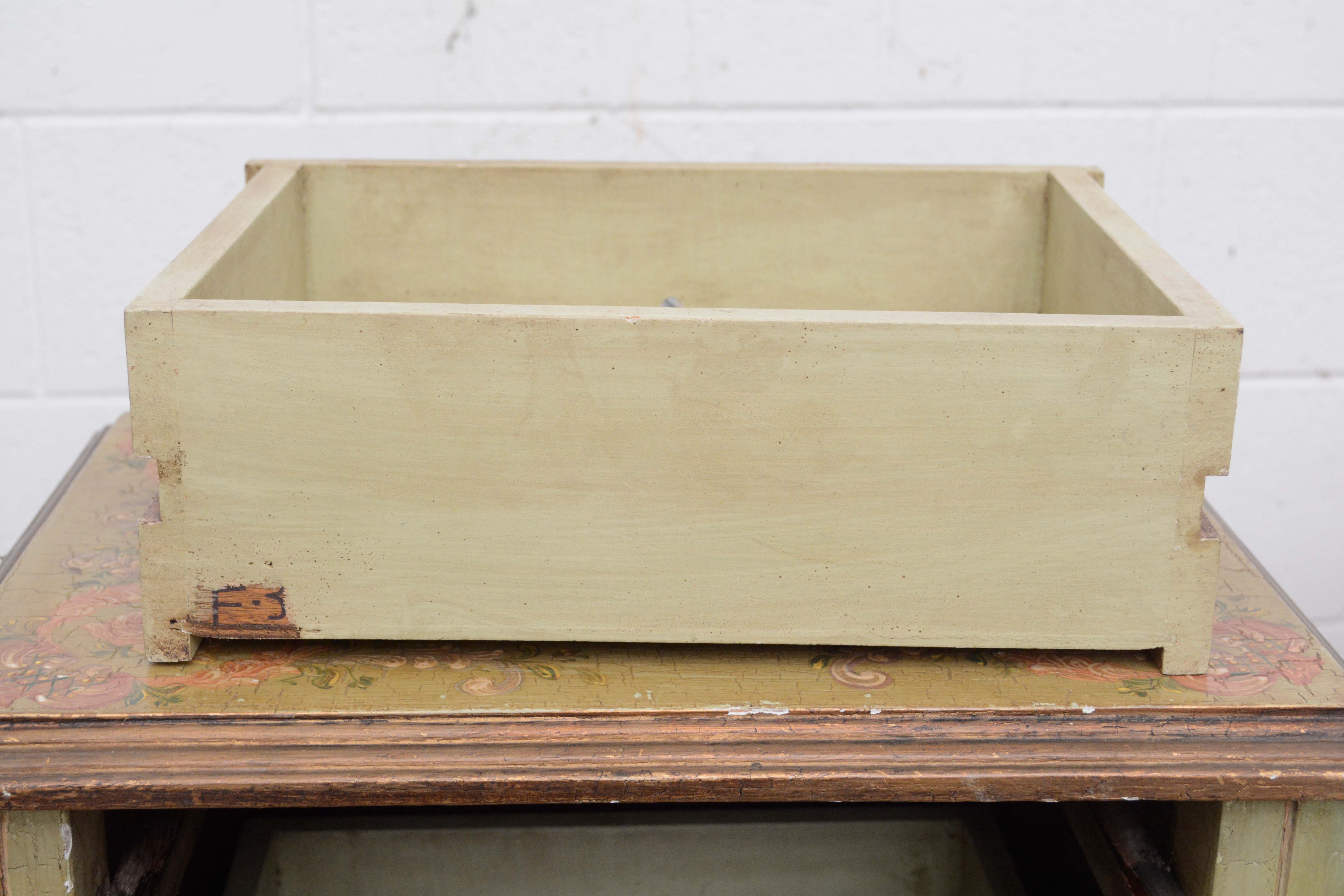 Two French Provincial Style Paint-Decorated Chests of Drawers, 20th Century