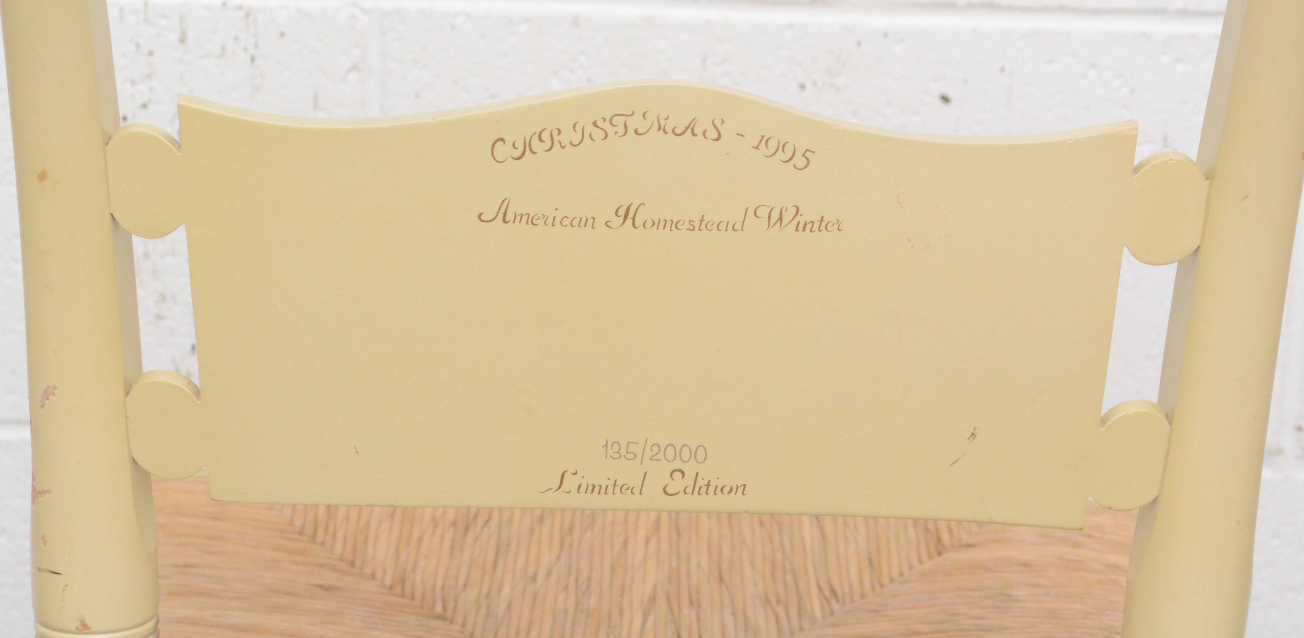 Painted Wood Limited Edition Christmas Chairs by Hitchcock, Late 20th Century