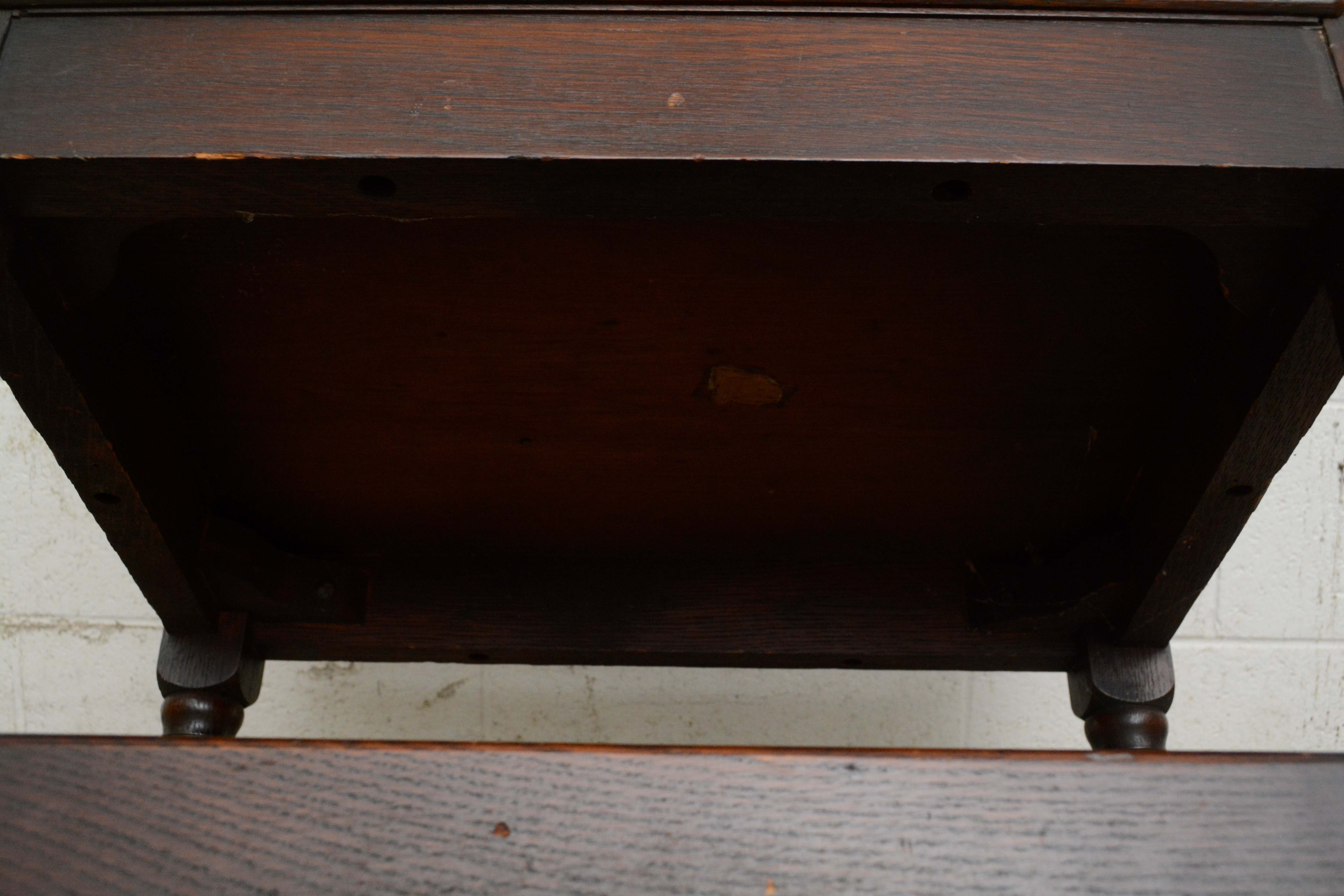 Pair of Charles II Style Oak Panel-Back Armchairs, 20th Century