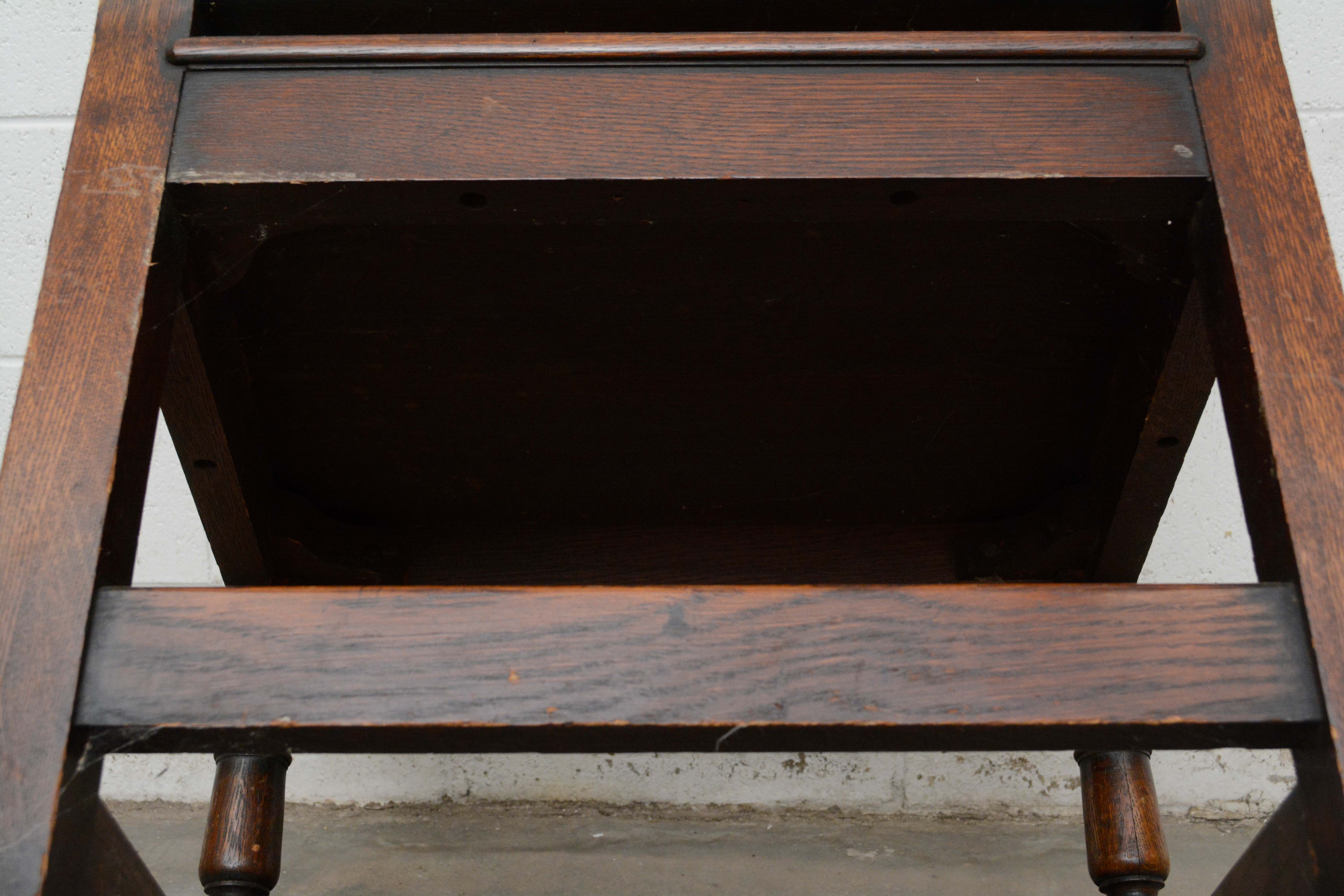 Pair of Charles II Style Oak Panel-Back Armchairs, 20th Century
