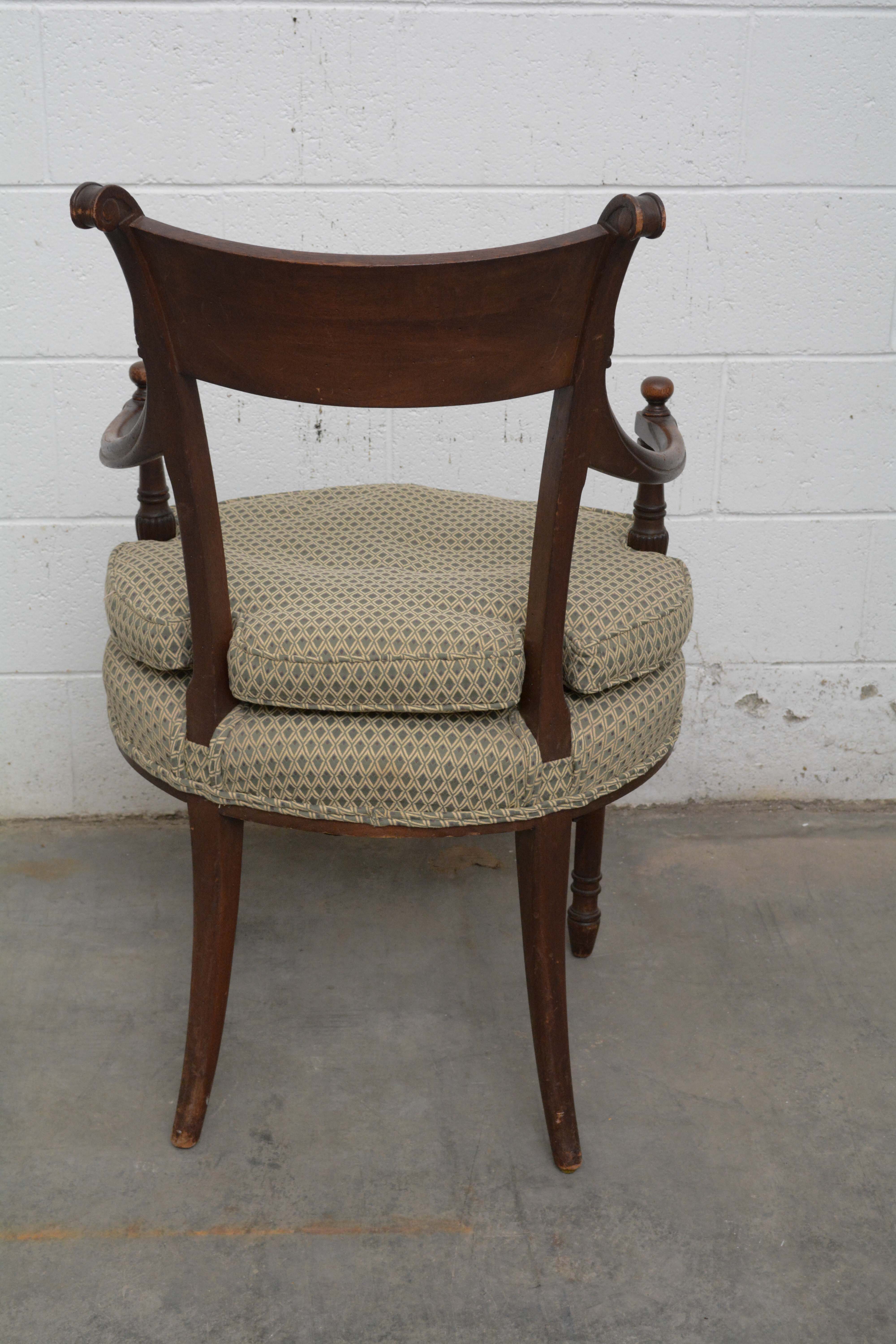 Louis XVI Style Mahogany Armchairs, Mid/Late 20th Century