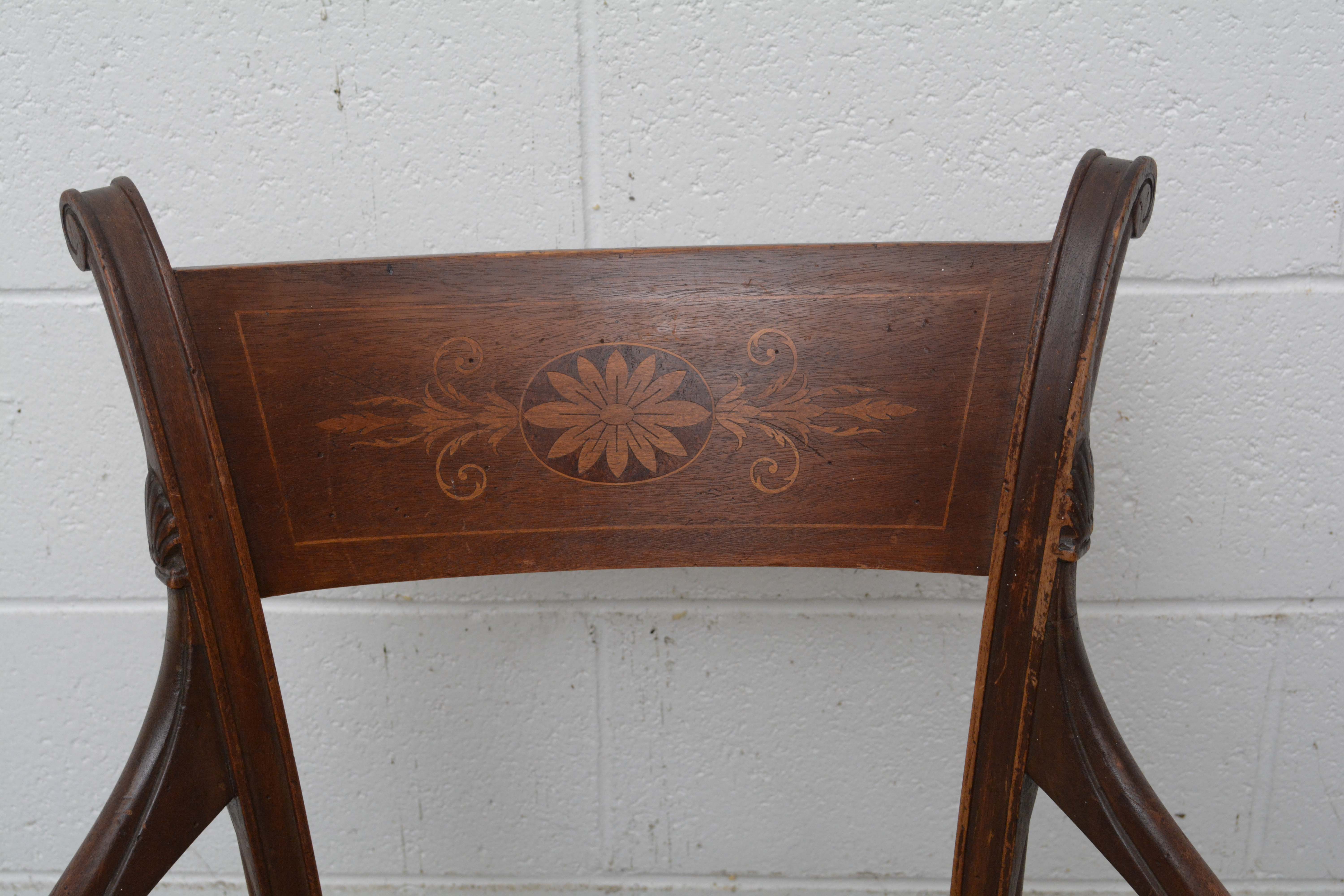 Louis XVI Style Mahogany Armchairs, Mid/Late 20th Century