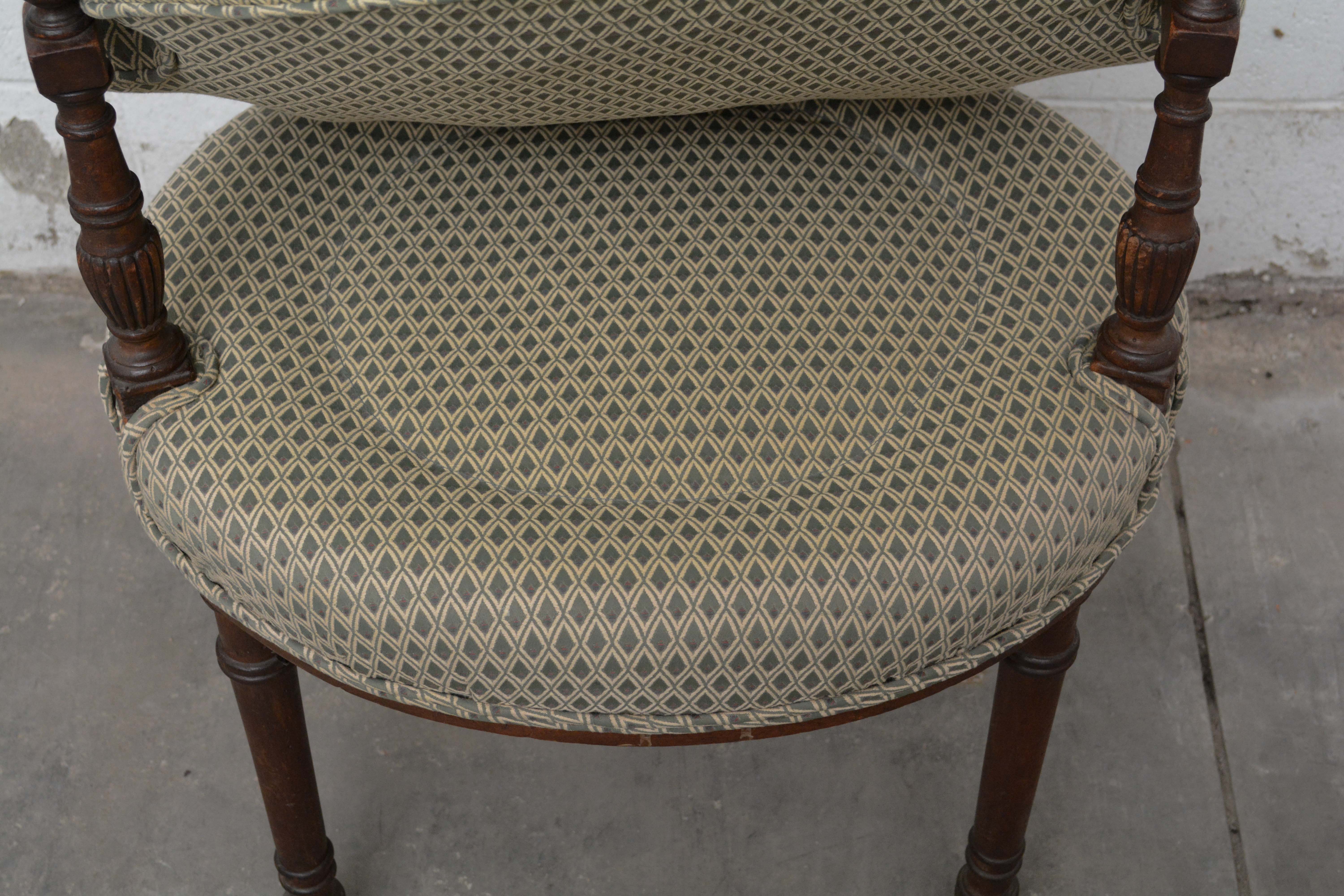 Louis XVI Style Mahogany Armchairs, Mid/Late 20th Century