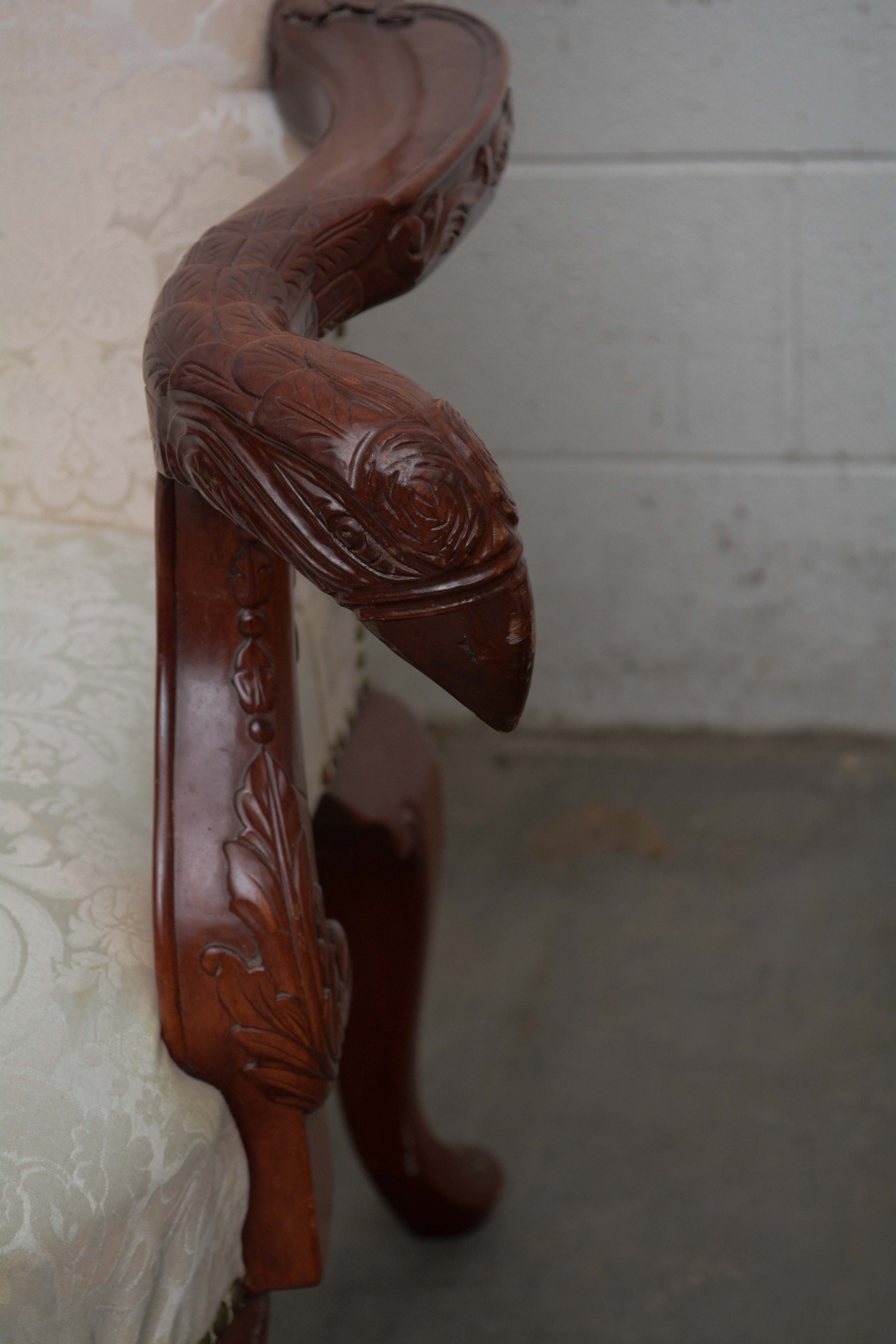Pair of George II Style Mahogany Armchairs, 20th Century