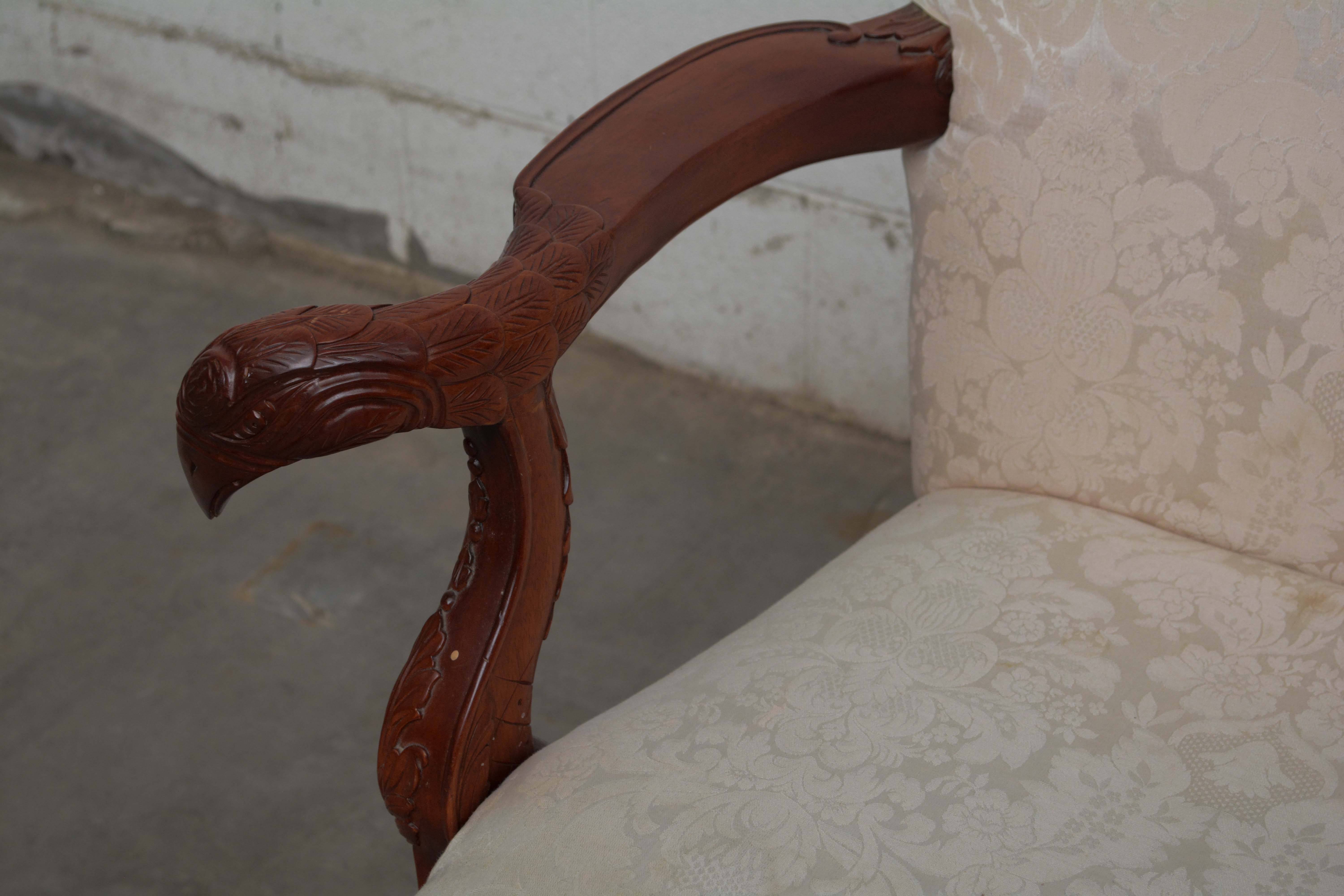 Pair of George II Style Mahogany Armchairs, 20th Century