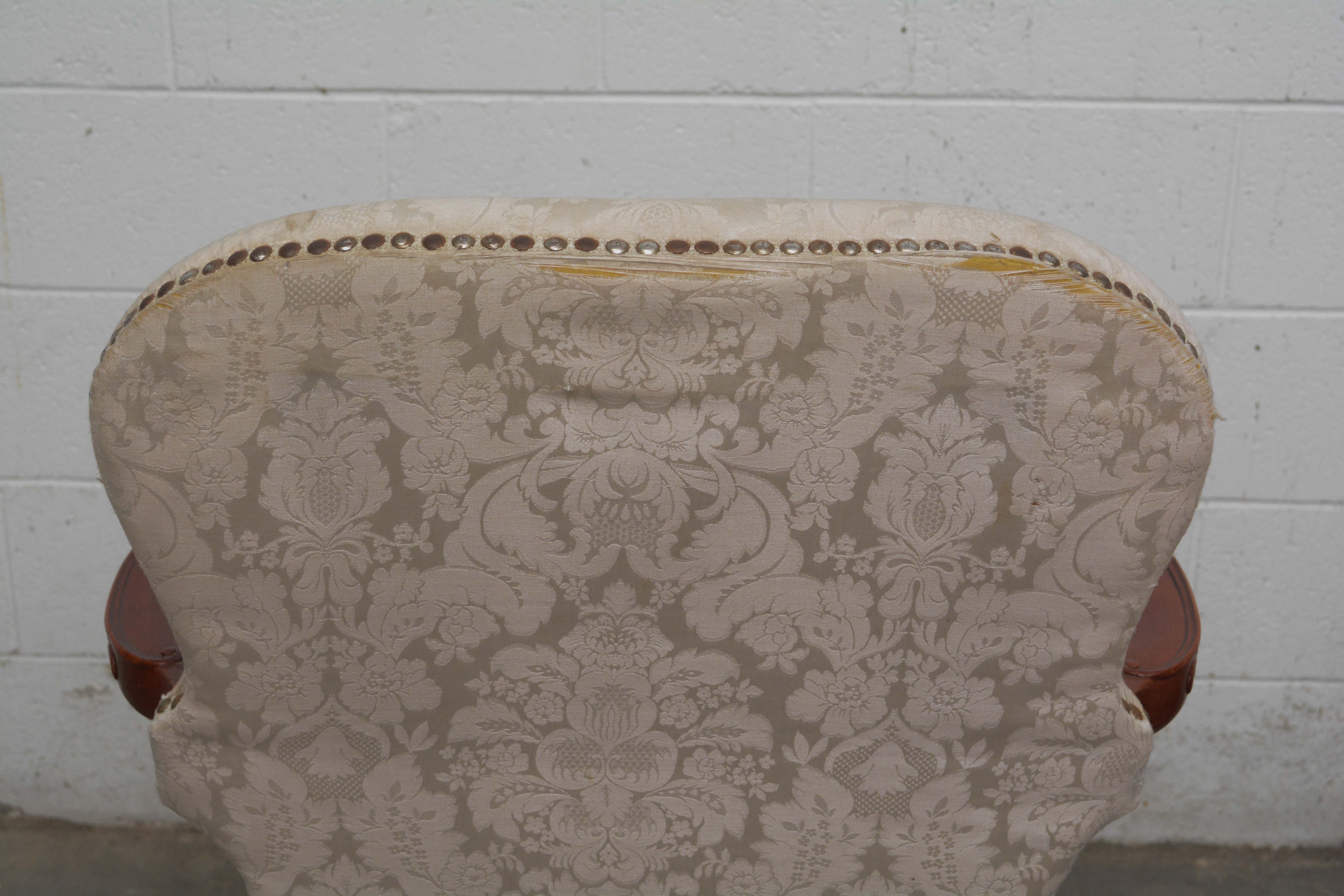 Pair of George II Style Mahogany Armchairs, 20th Century