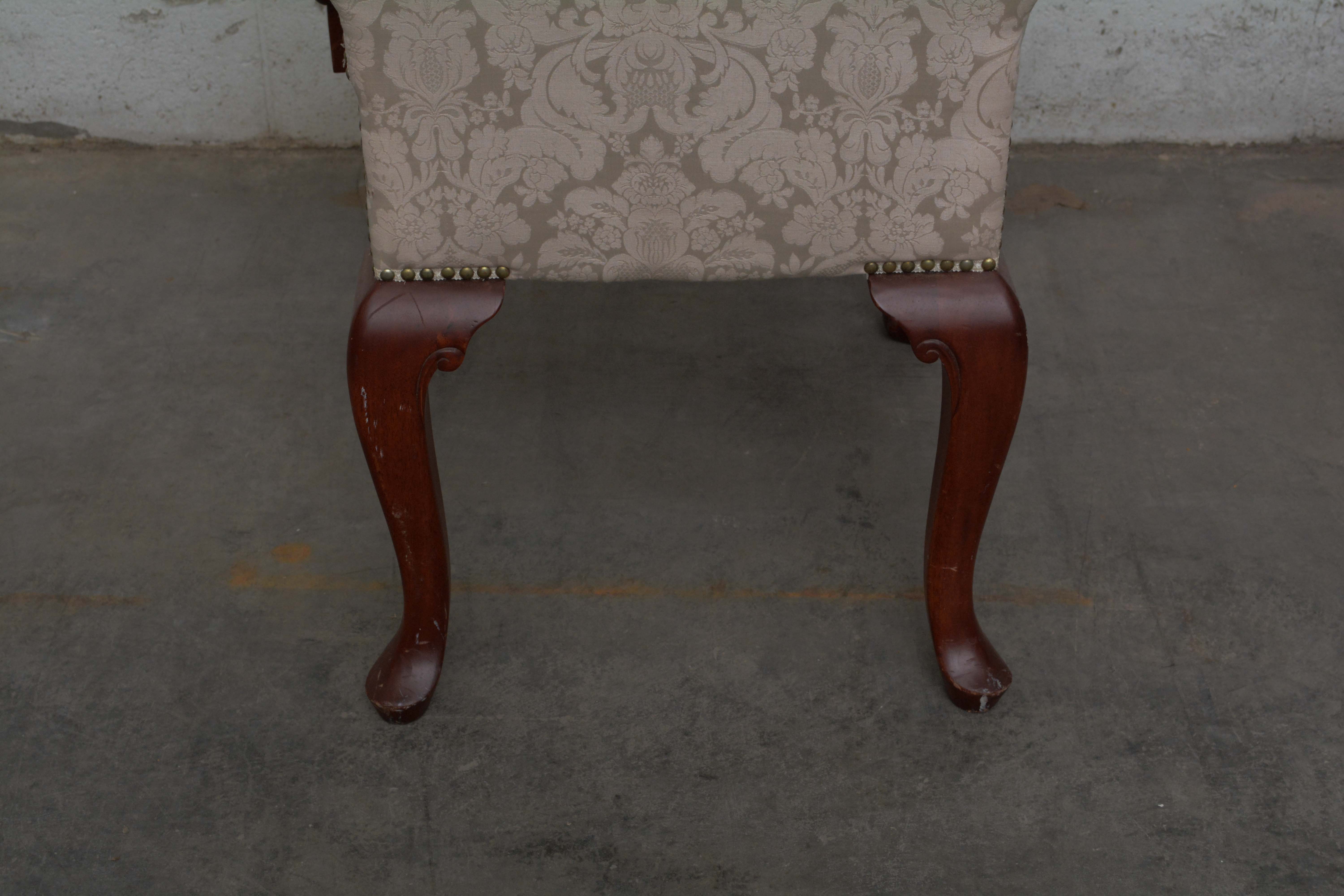 Pair of George II Style Mahogany Armchairs, 20th Century