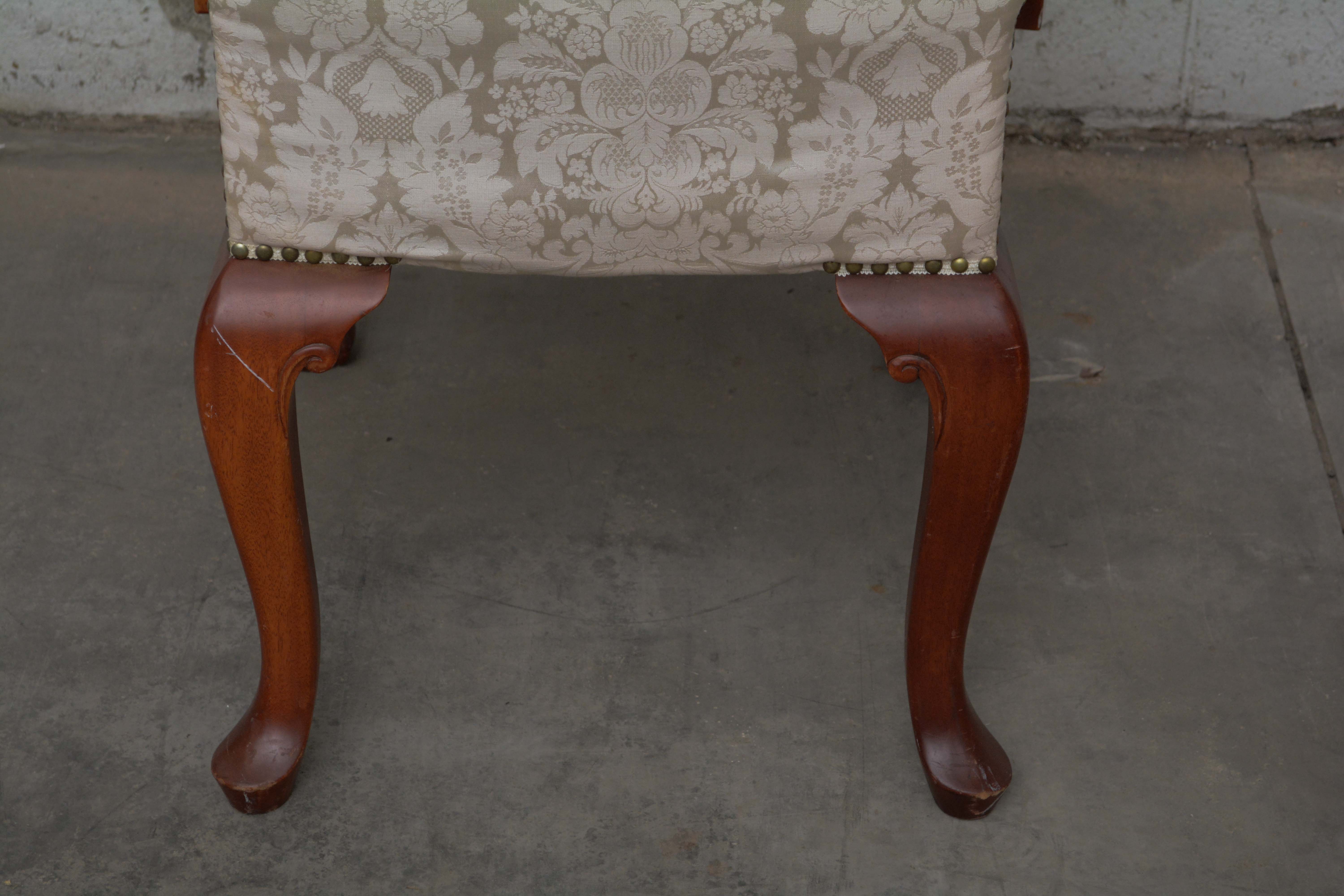 Pair of George II Style Mahogany Armchairs, 20th Century