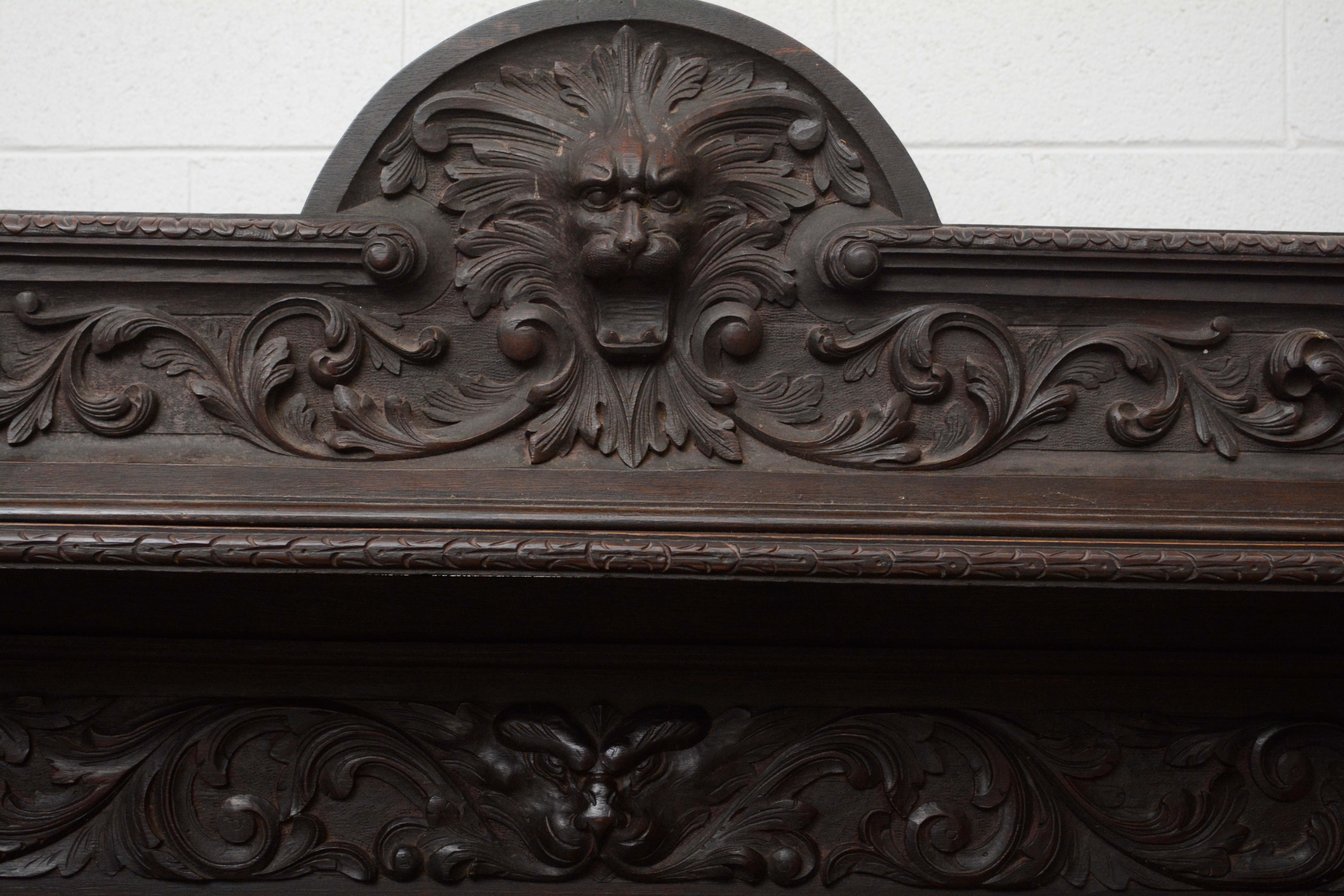 Renaissance Revival Oak Sideboard by Hewetson & Thexton, Late 19th Century