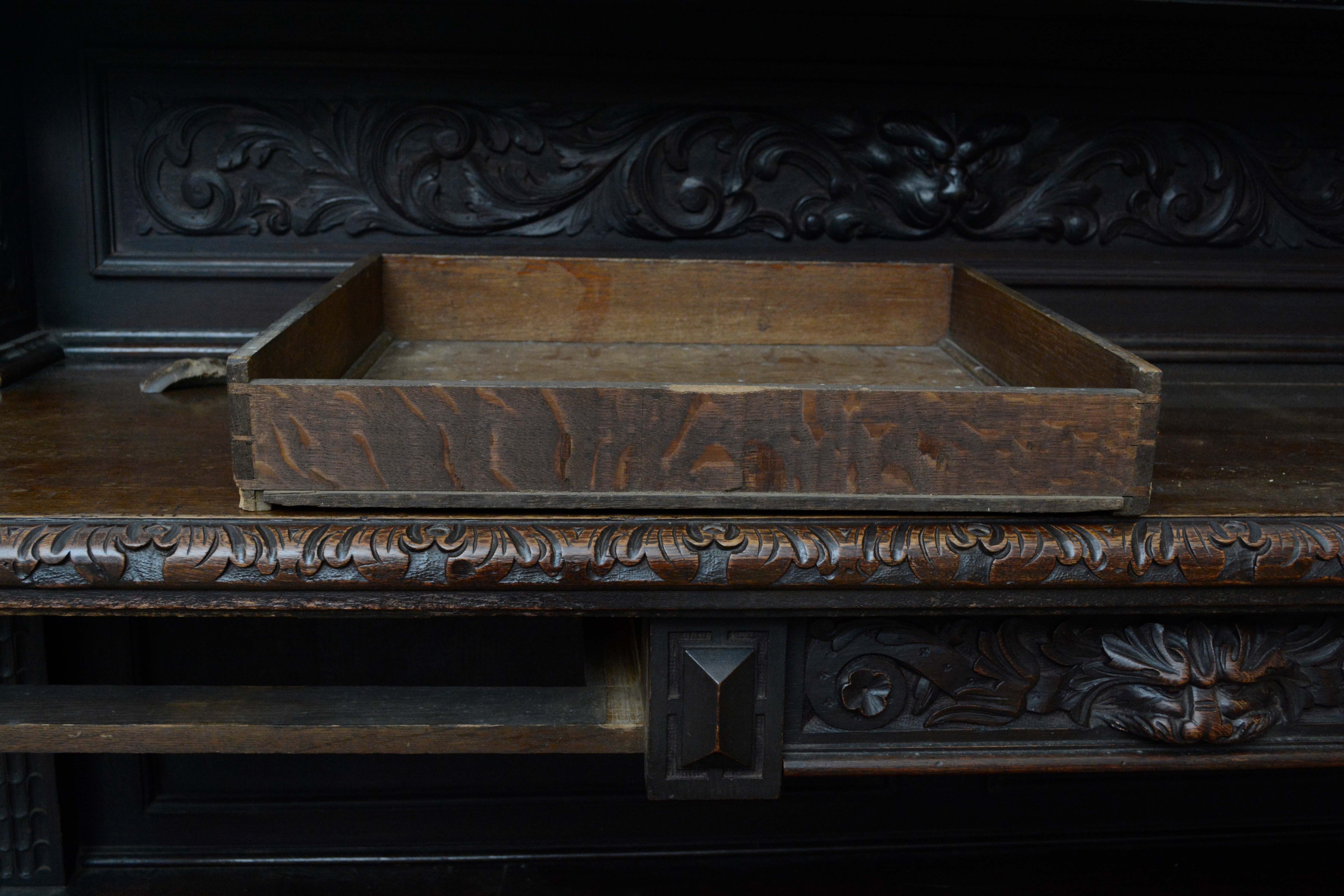 Renaissance Revival Oak Sideboard by Hewetson & Thexton, Late 19th Century