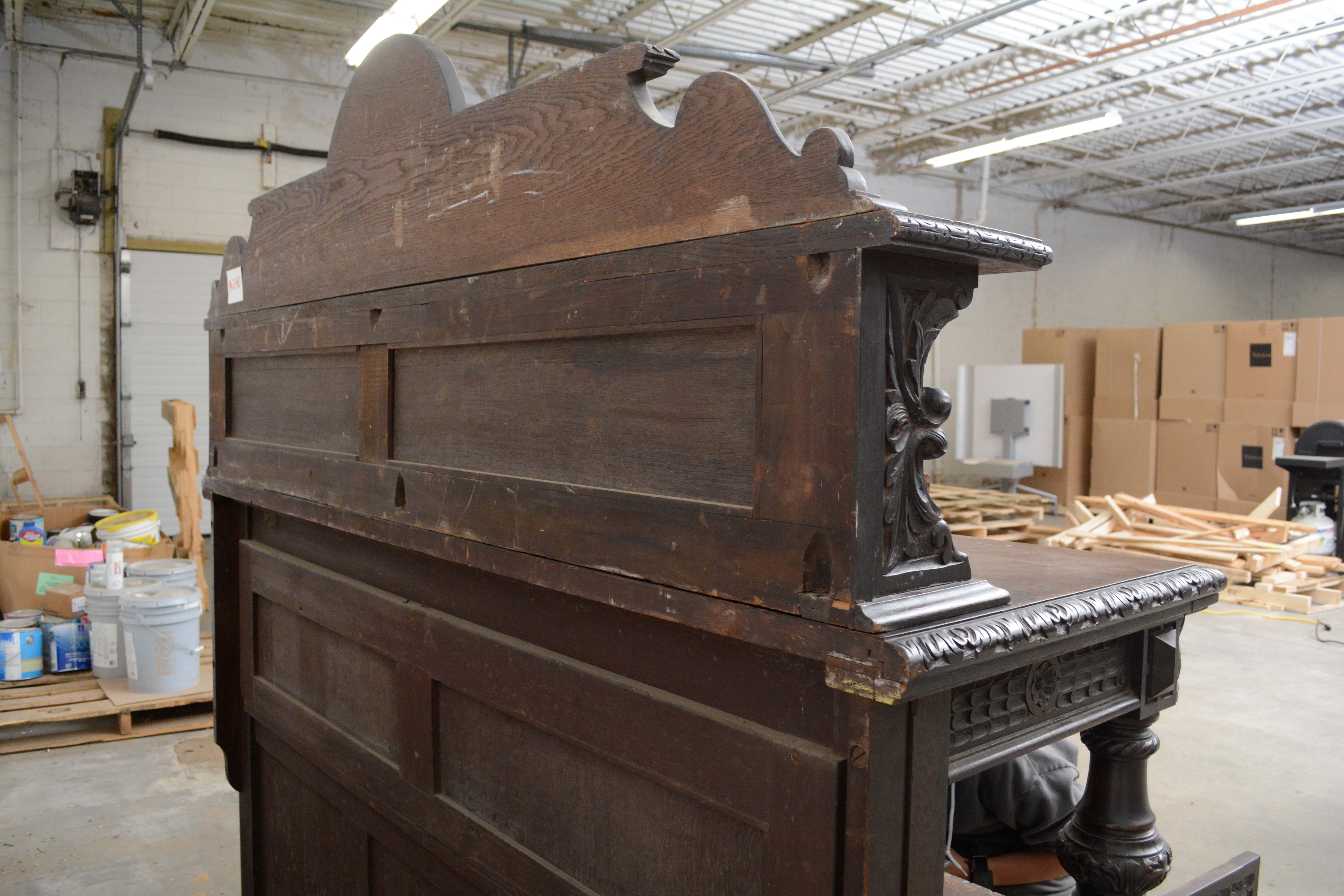 Renaissance Revival Oak Sideboard by Hewetson & Thexton, Late 19th Century