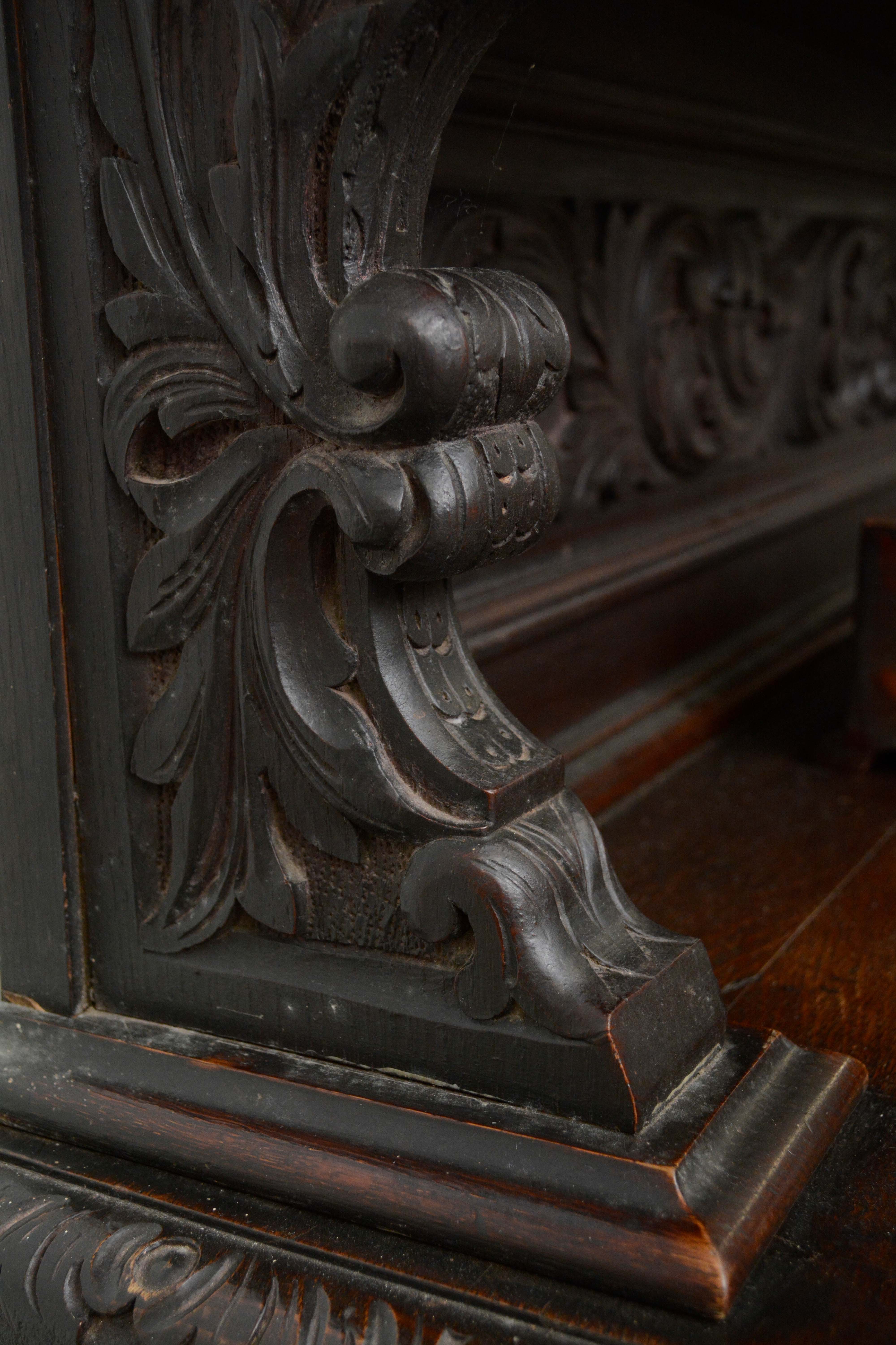 Renaissance Revival Oak Sideboard by Hewetson & Thexton, Late 19th Century