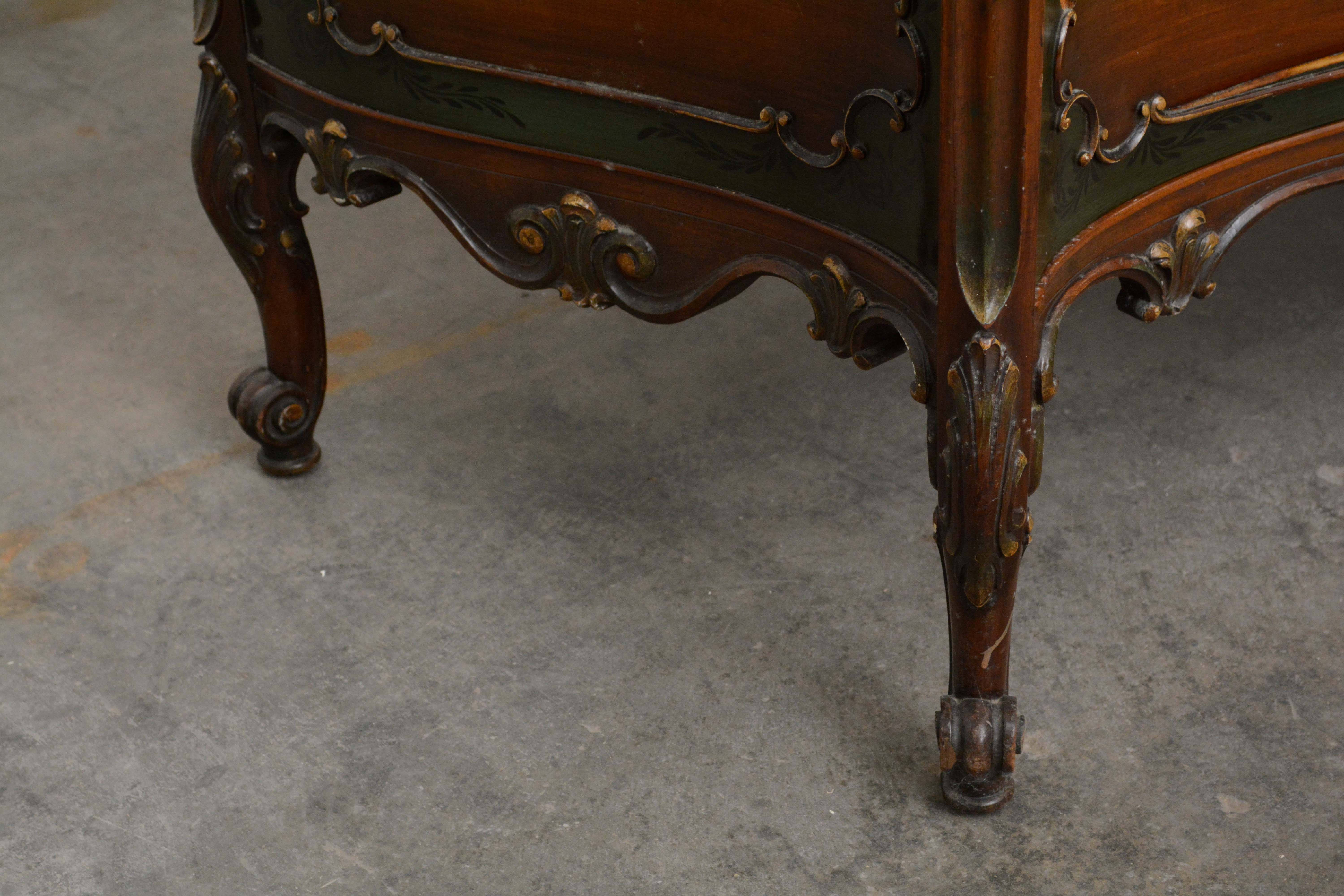 Louis XV Style Painted Walnut Commode by The Winnebago Mfg. Co., 20th Century