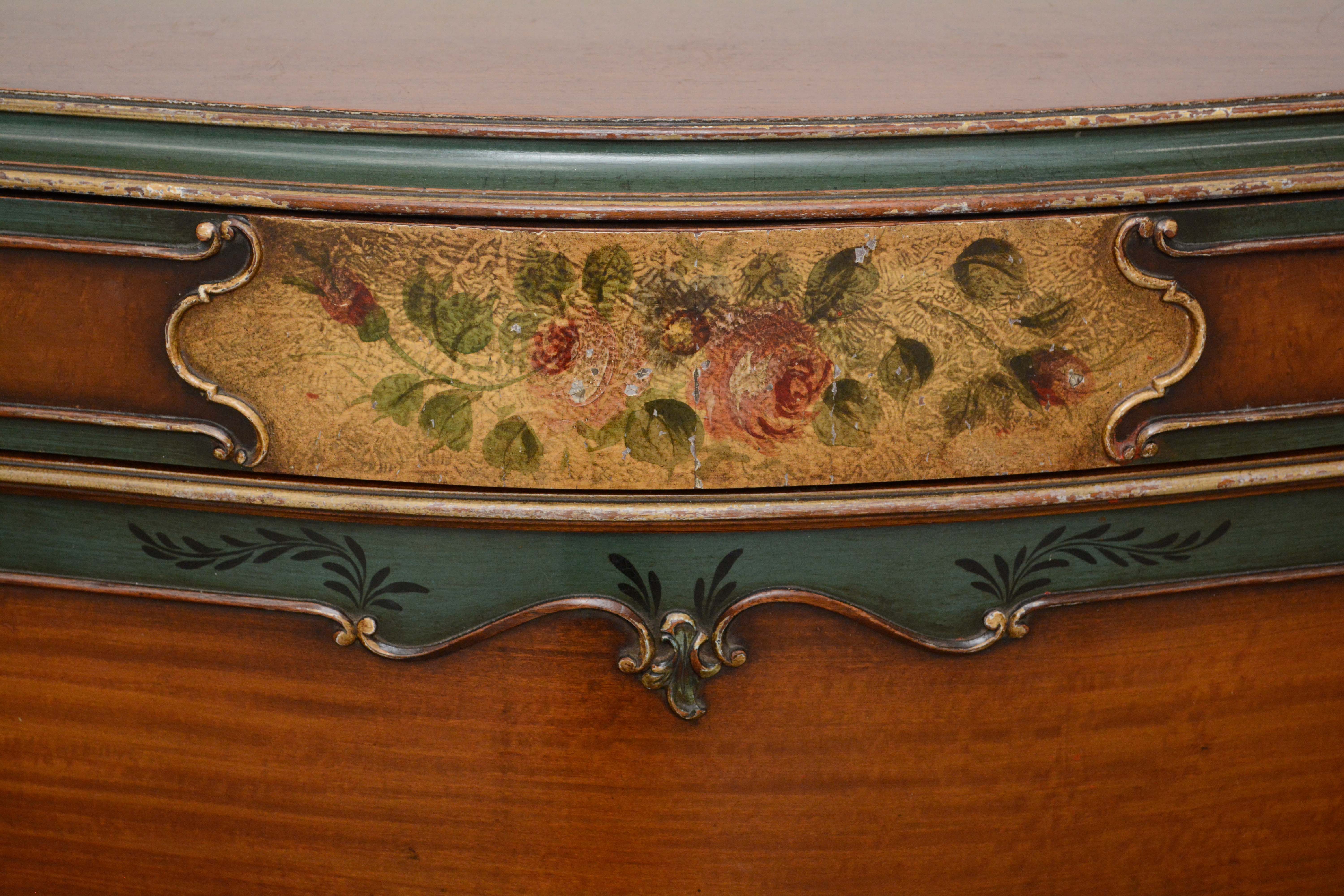 Louis XV Style Painted Walnut Commode by The Winnebago Mfg. Co., 20th Century