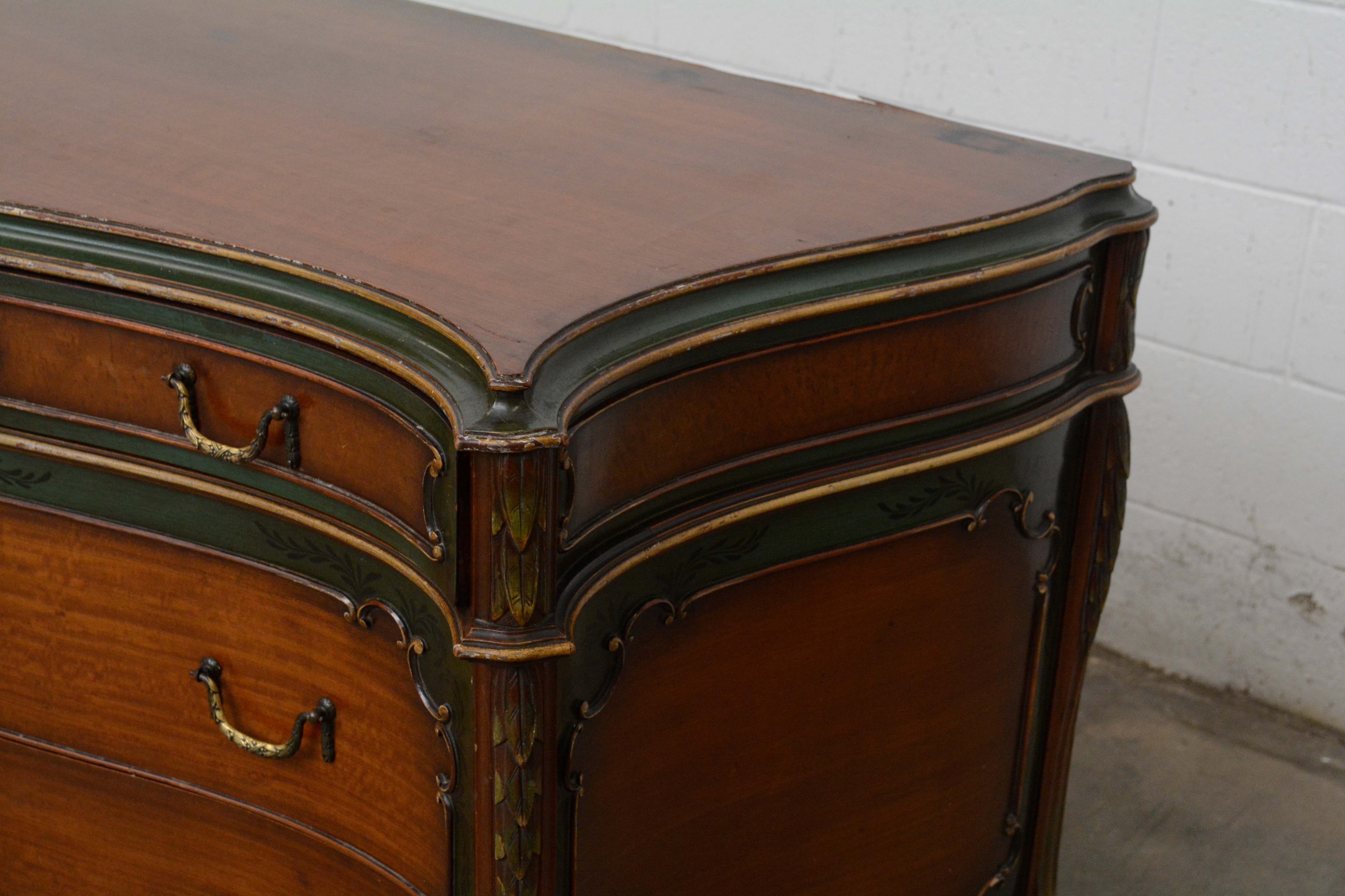 Louis XV Style Painted Walnut Commode by The Winnebago Mfg. Co., 20th Century